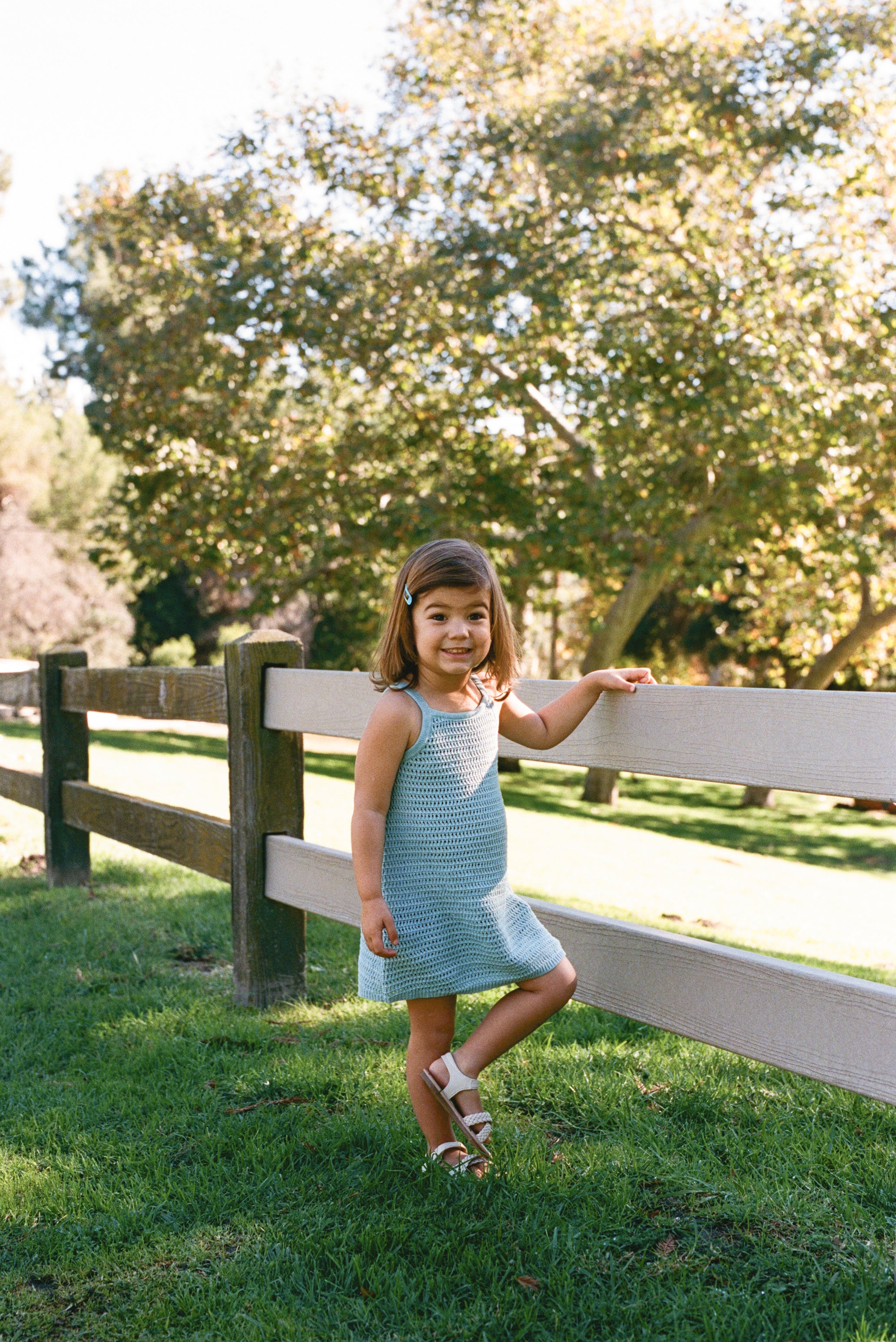 Mini Open Knit Dress in Plume