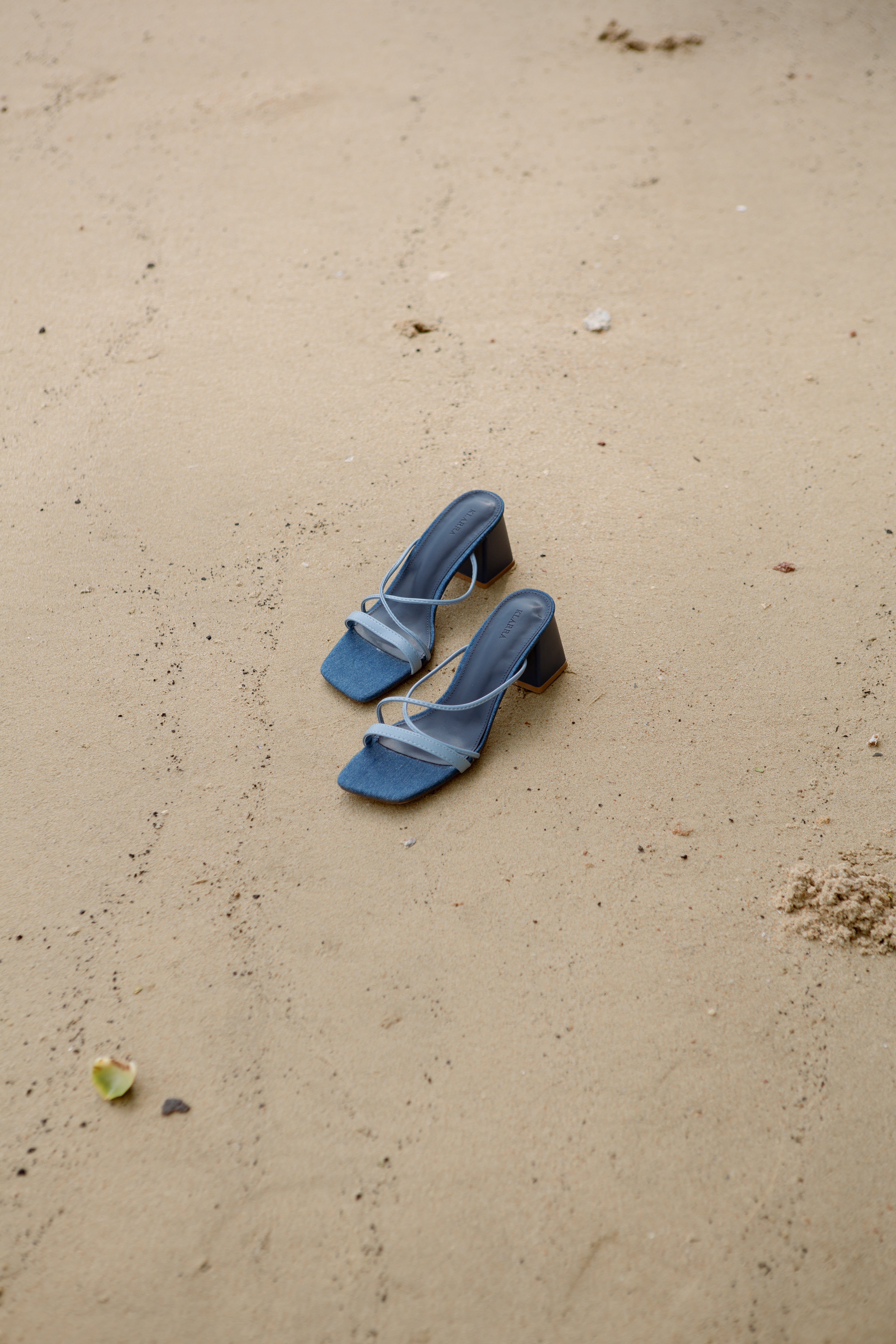 Lais Heels in Blue Denim