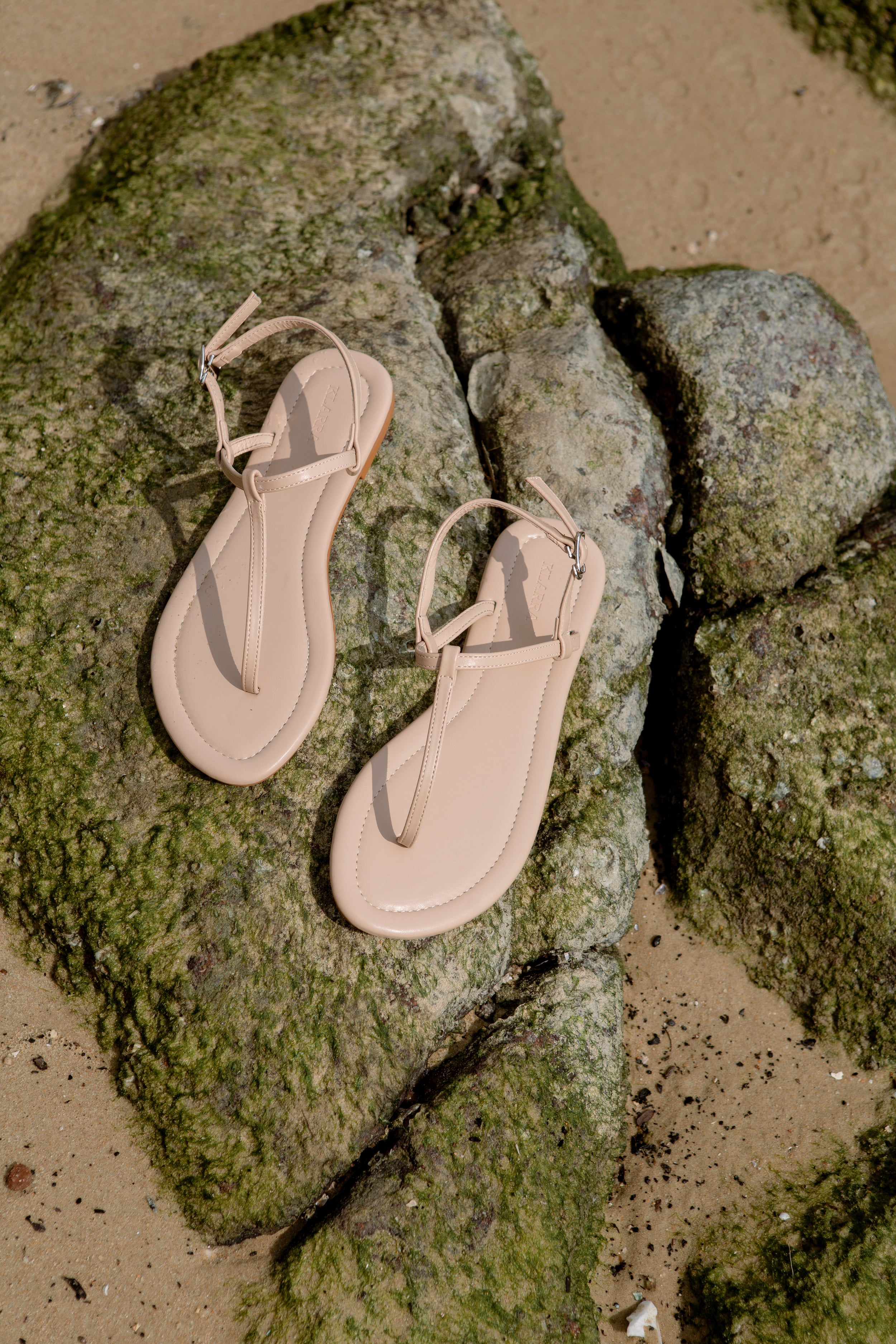 Flo Strap Sandals in Beige