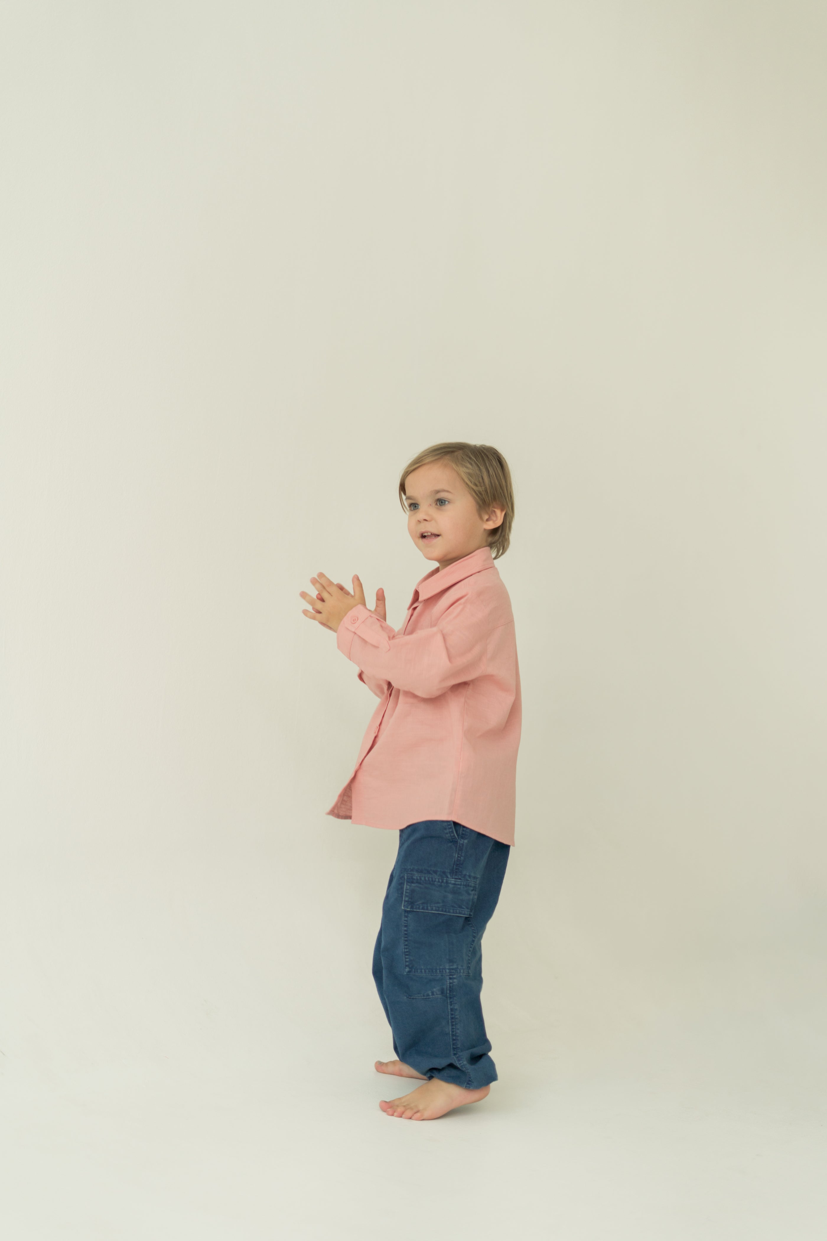 Mini Boy's Long Sleeved Shirt in Pink