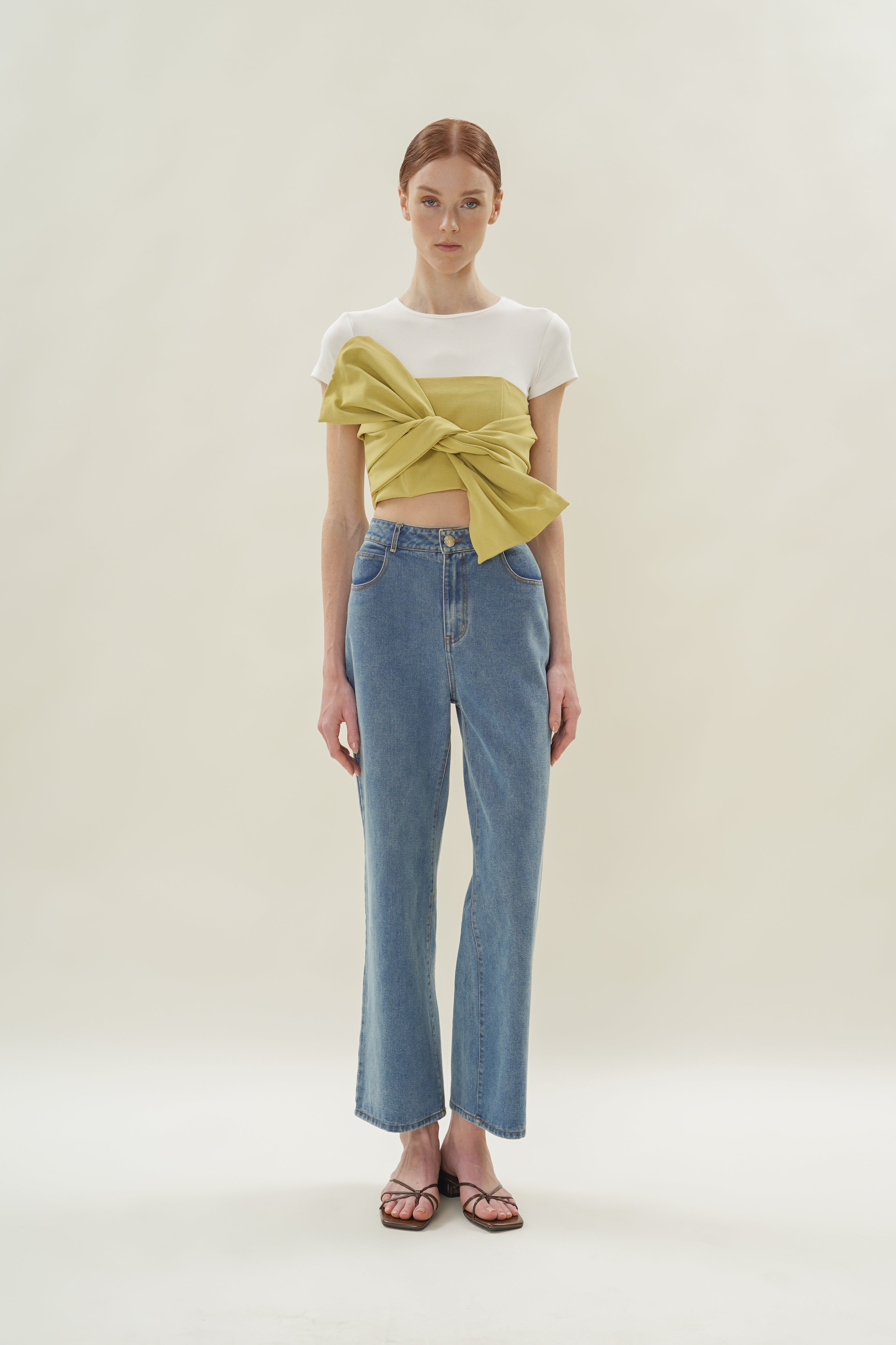 Tie Knot Bustier in Fern