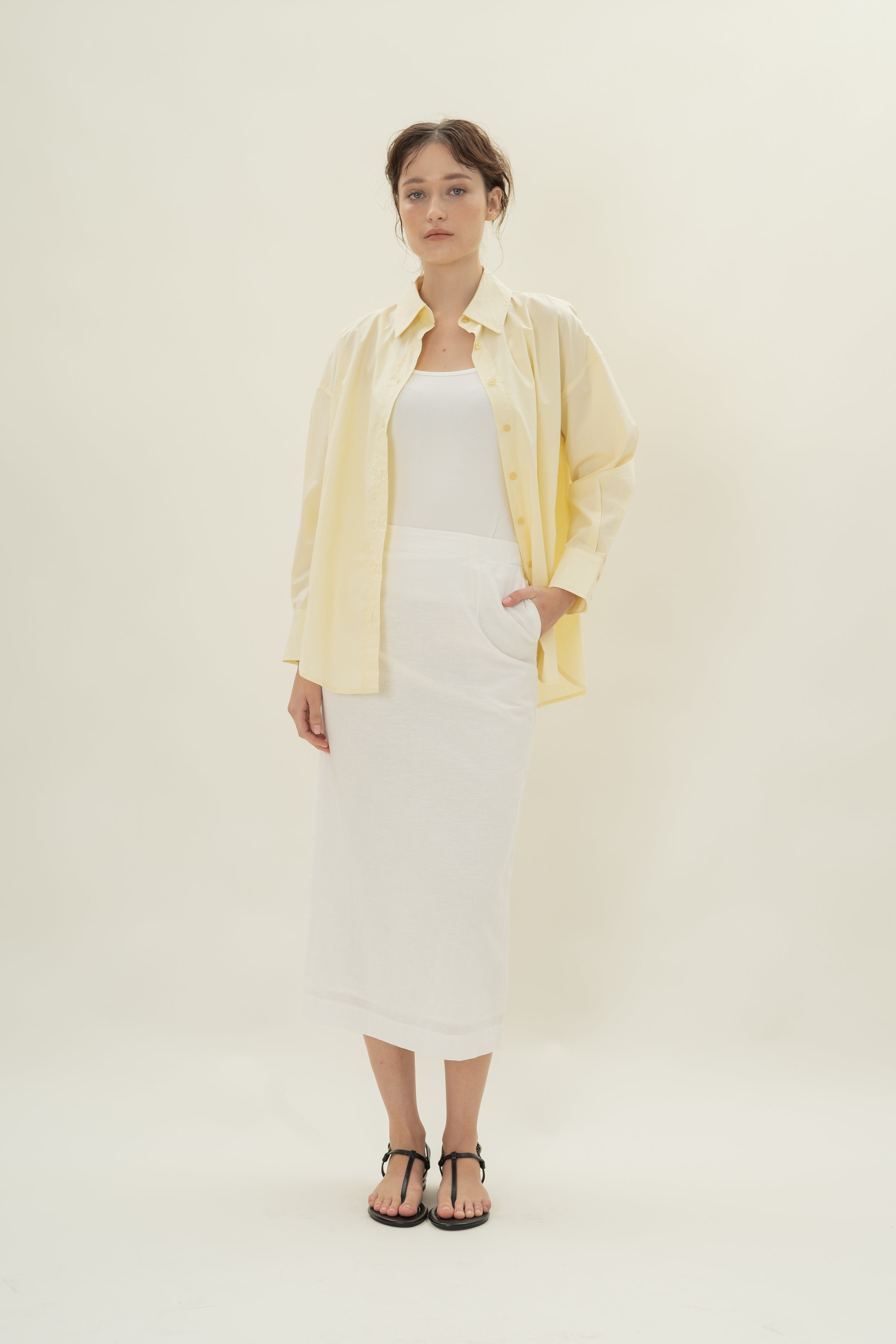 Cruise Long Sleeved Shirt in Cotton Souffle