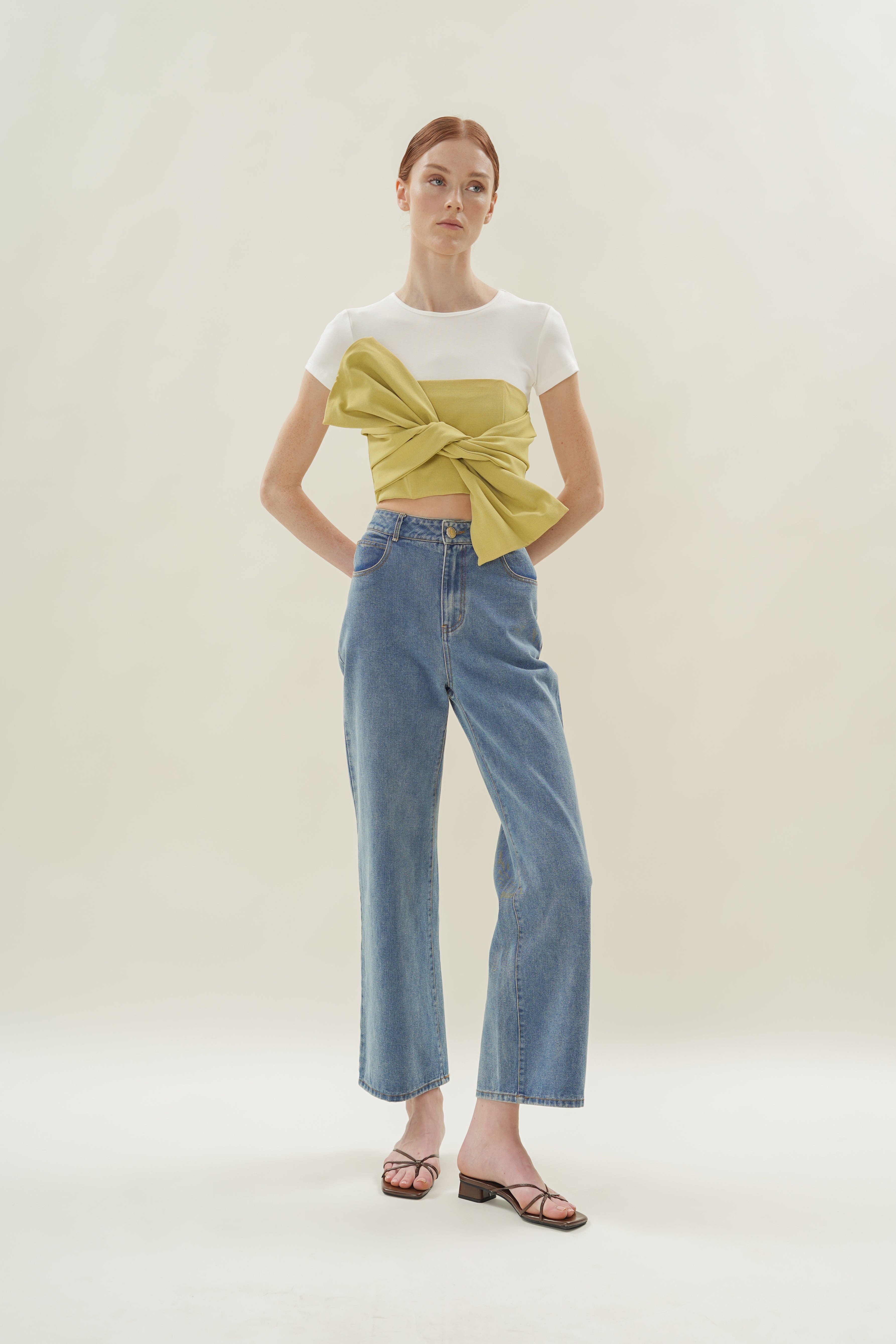 Tie Knot Bustier in Fern