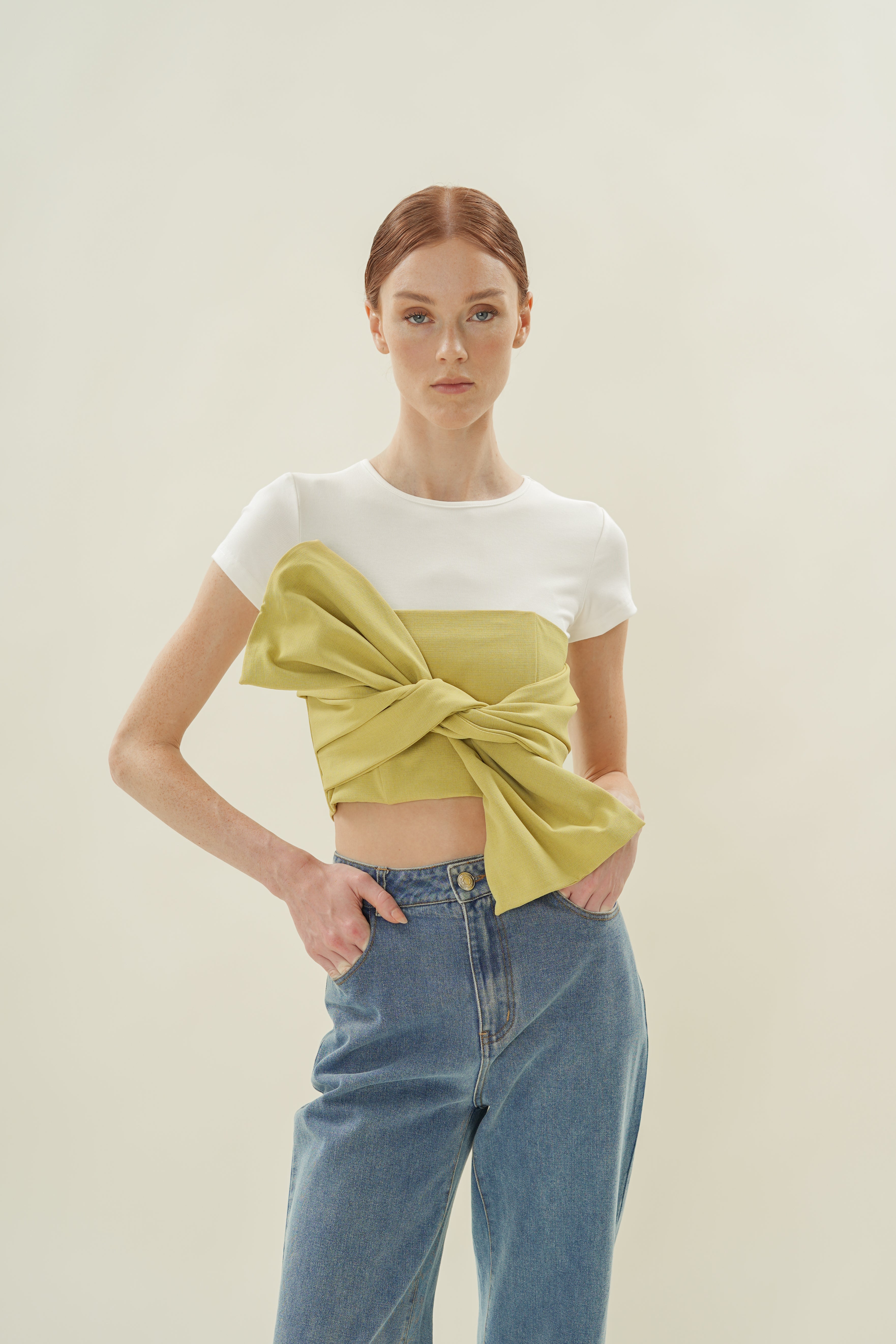 Tie Knot Bustier in Fern