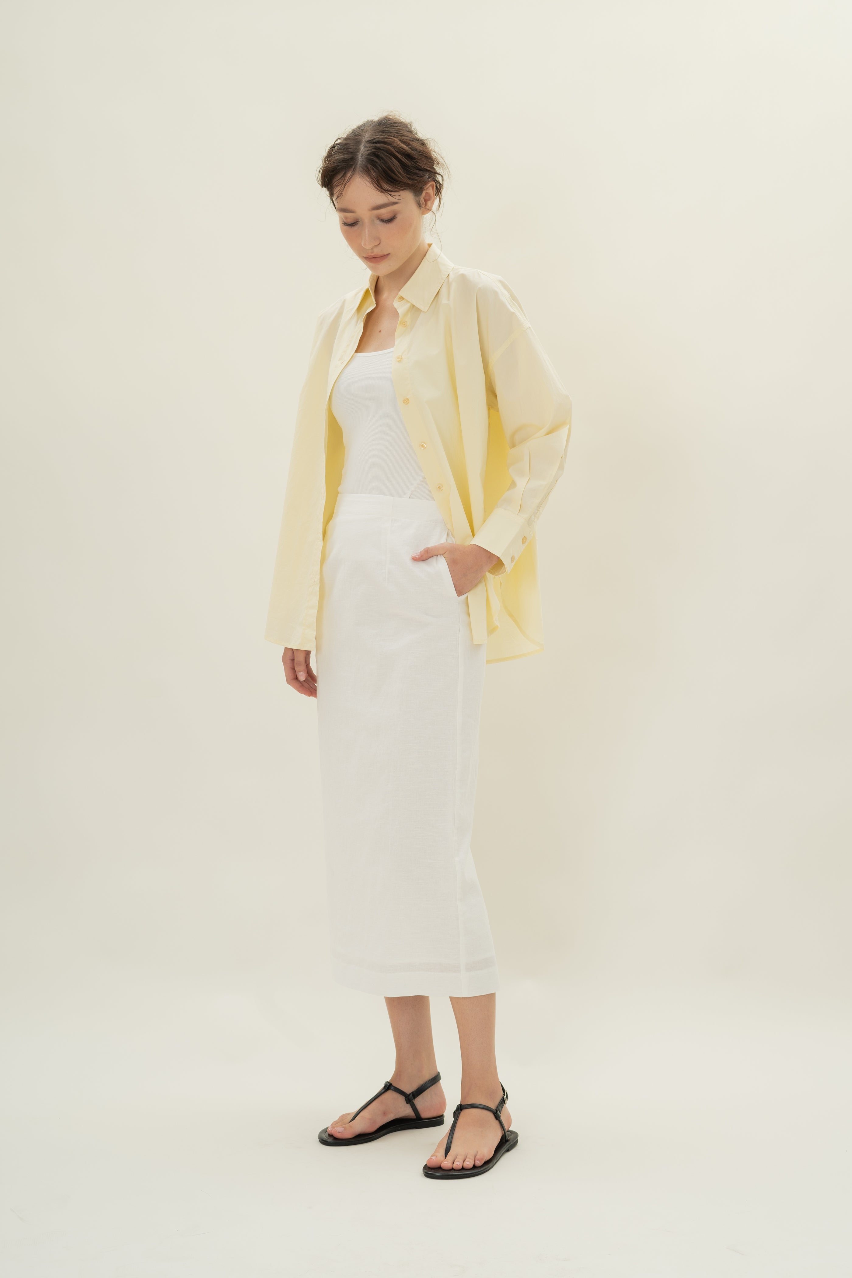 Cruise Long Sleeved Shirt in Cotton Souffle