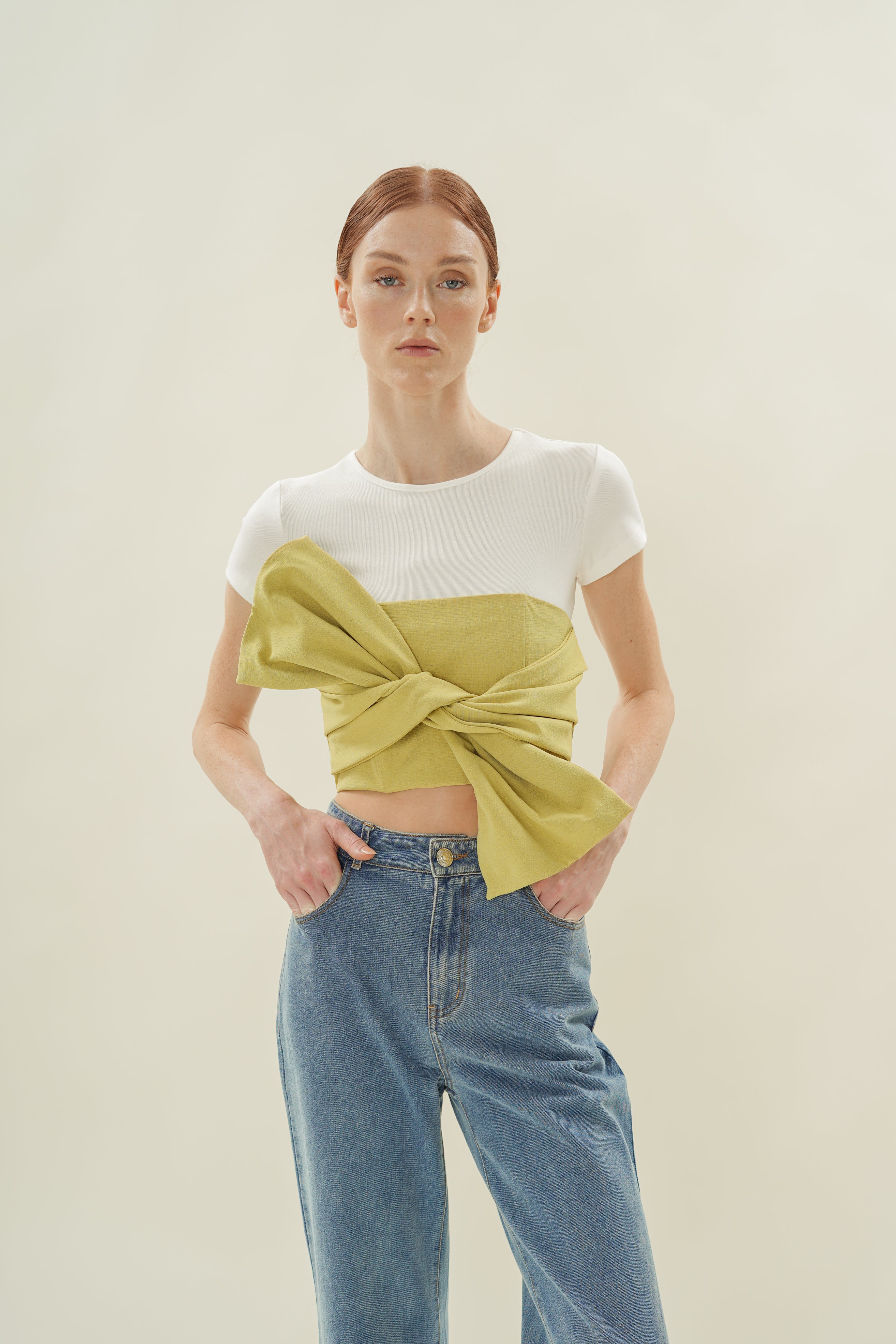 Tie Knot Bustier in Fern