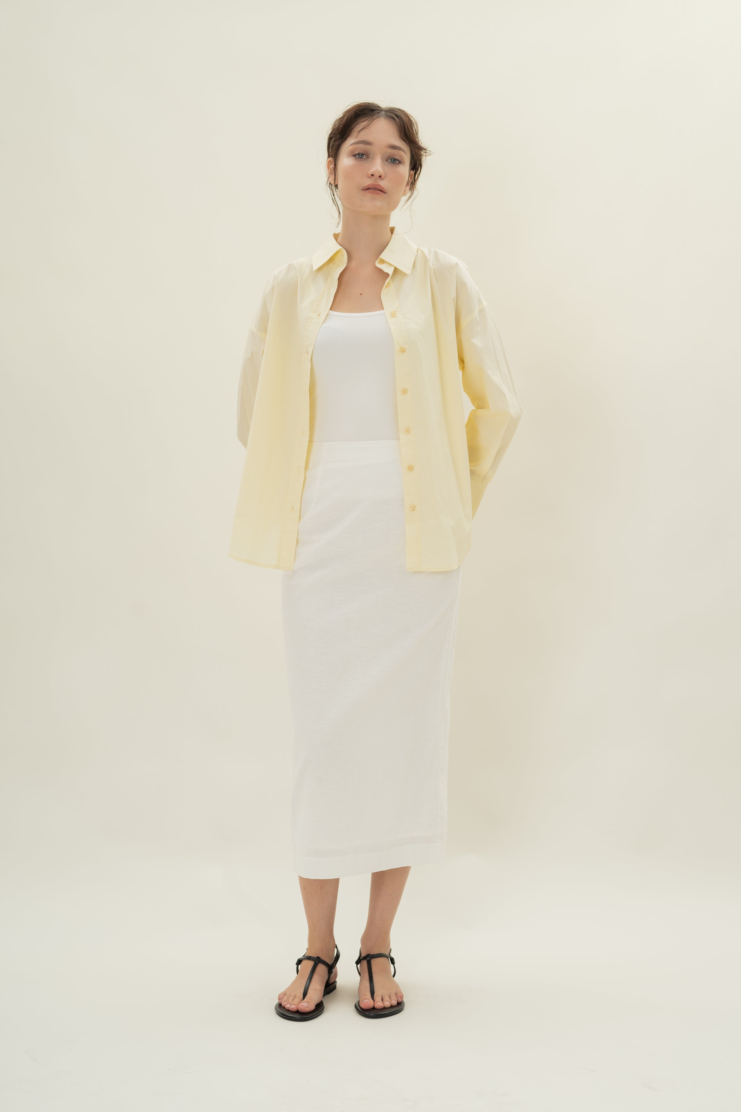 Cruise Long Sleeved Shirt in Cotton Souffle