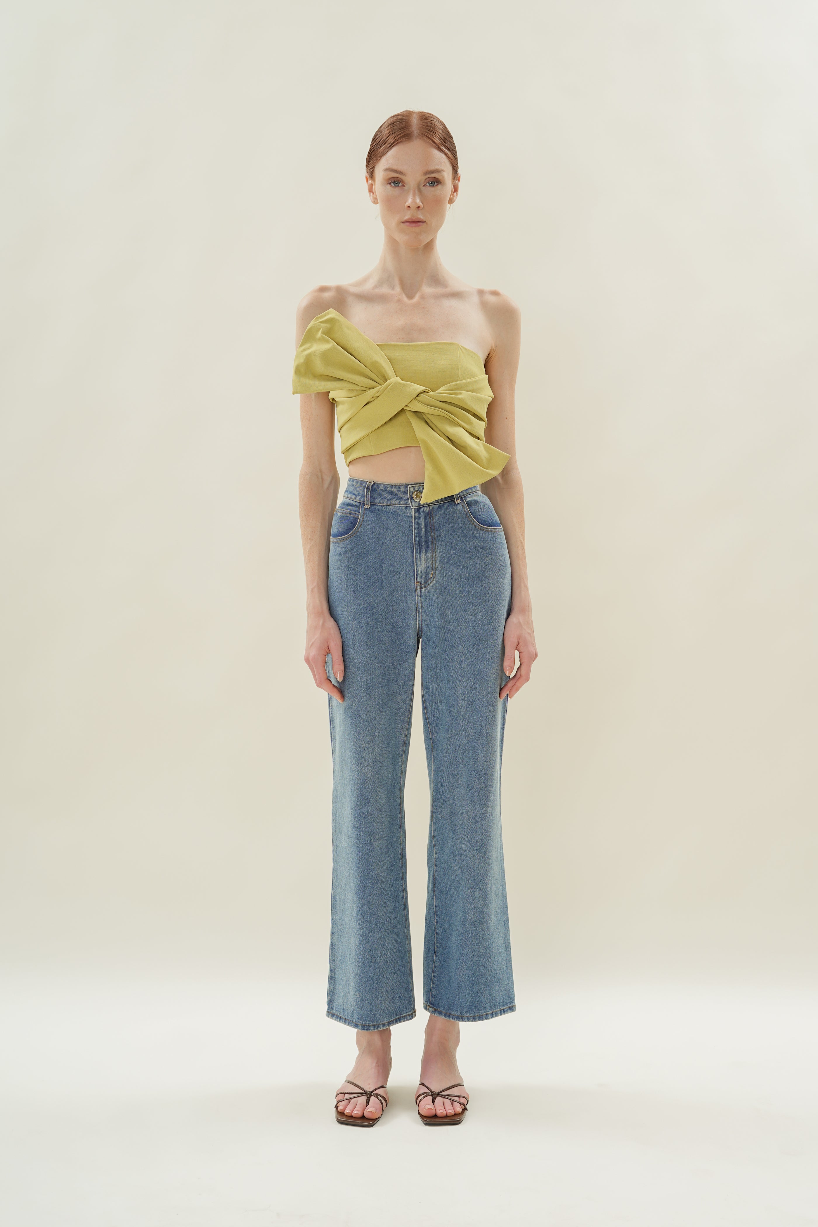 Tie Knot Bustier in Fern