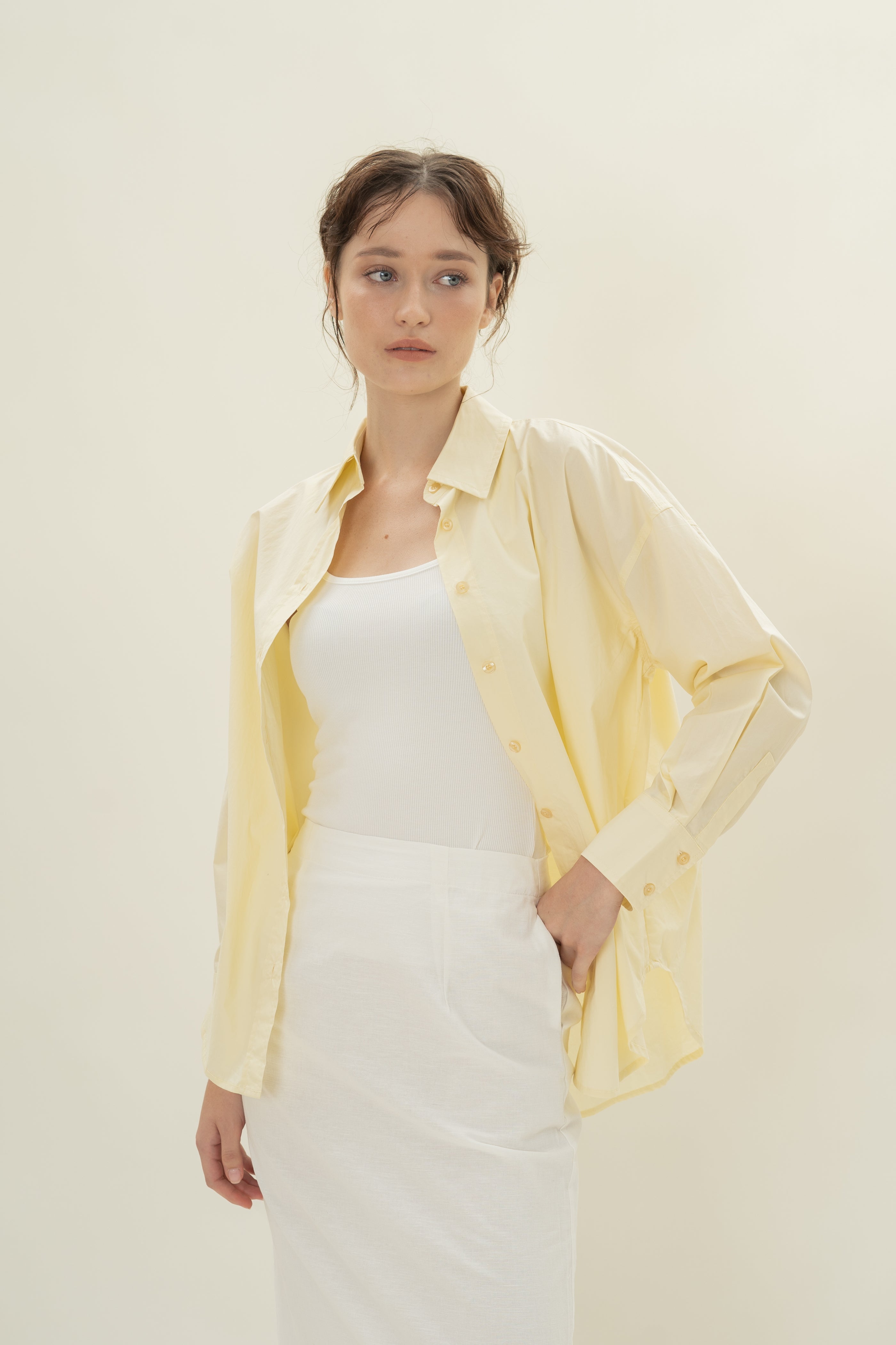 Cruise Long Sleeved Shirt in Cotton Souffle