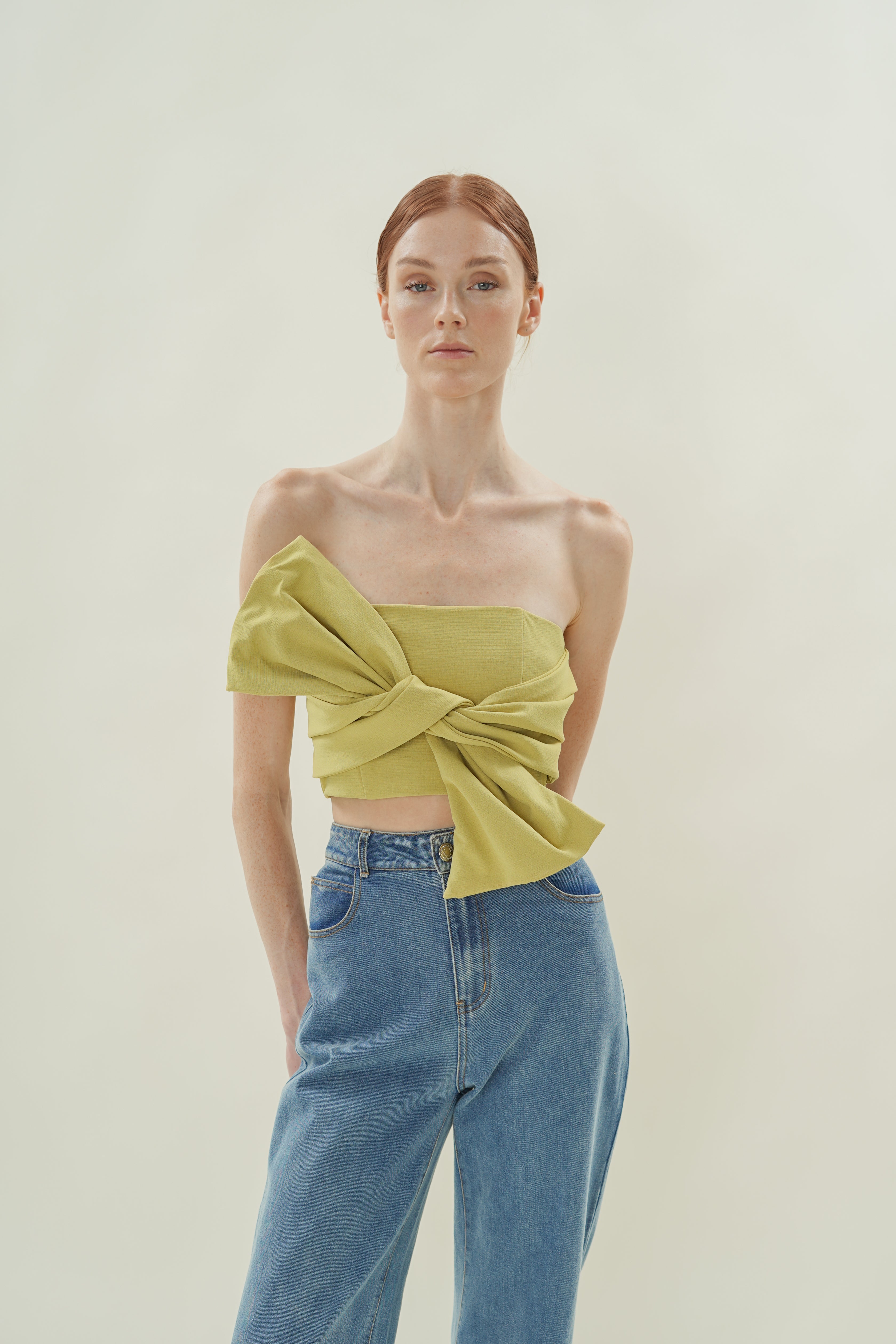 Tie Knot Bustier in Fern