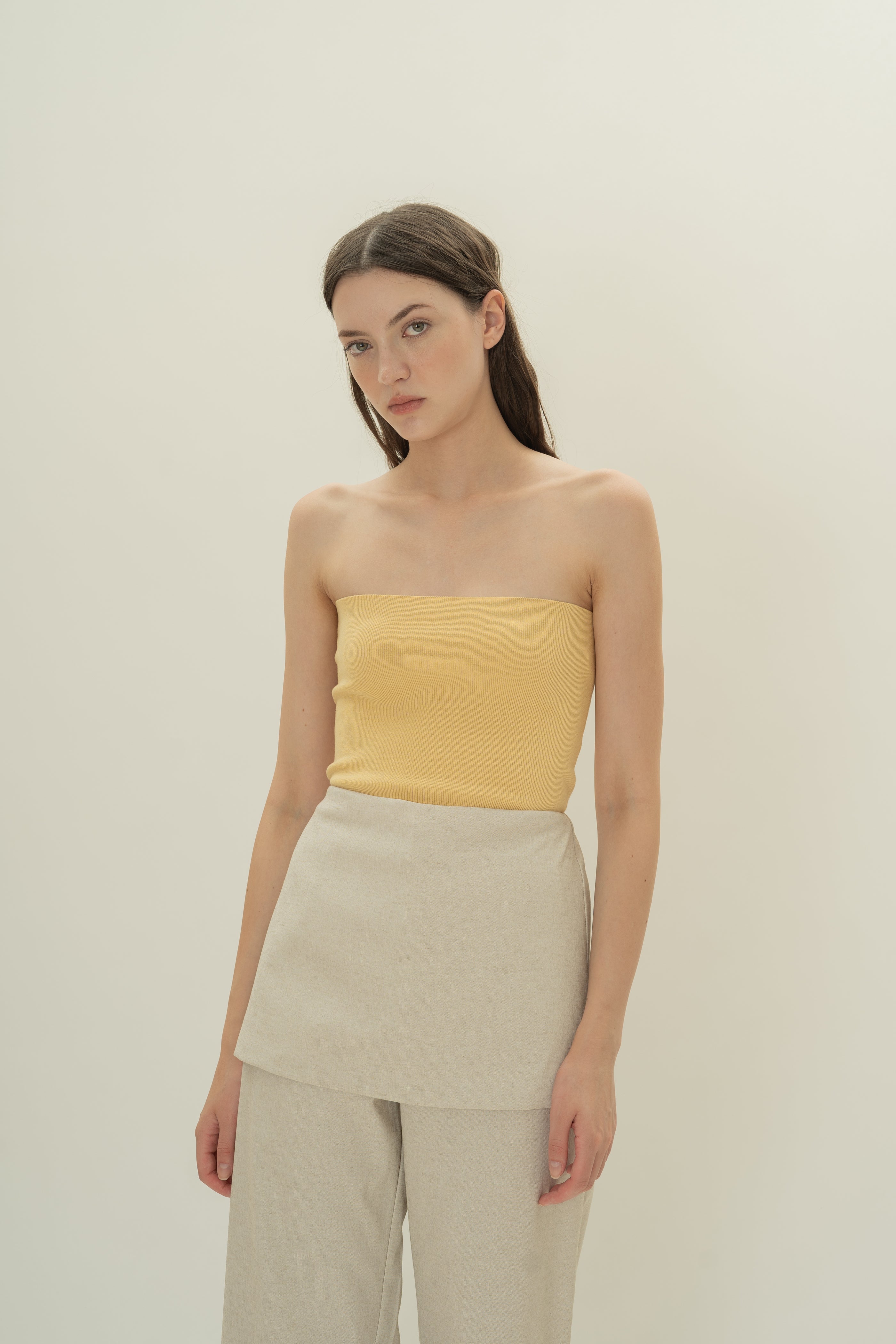 Knitted Bandeau in Lemon