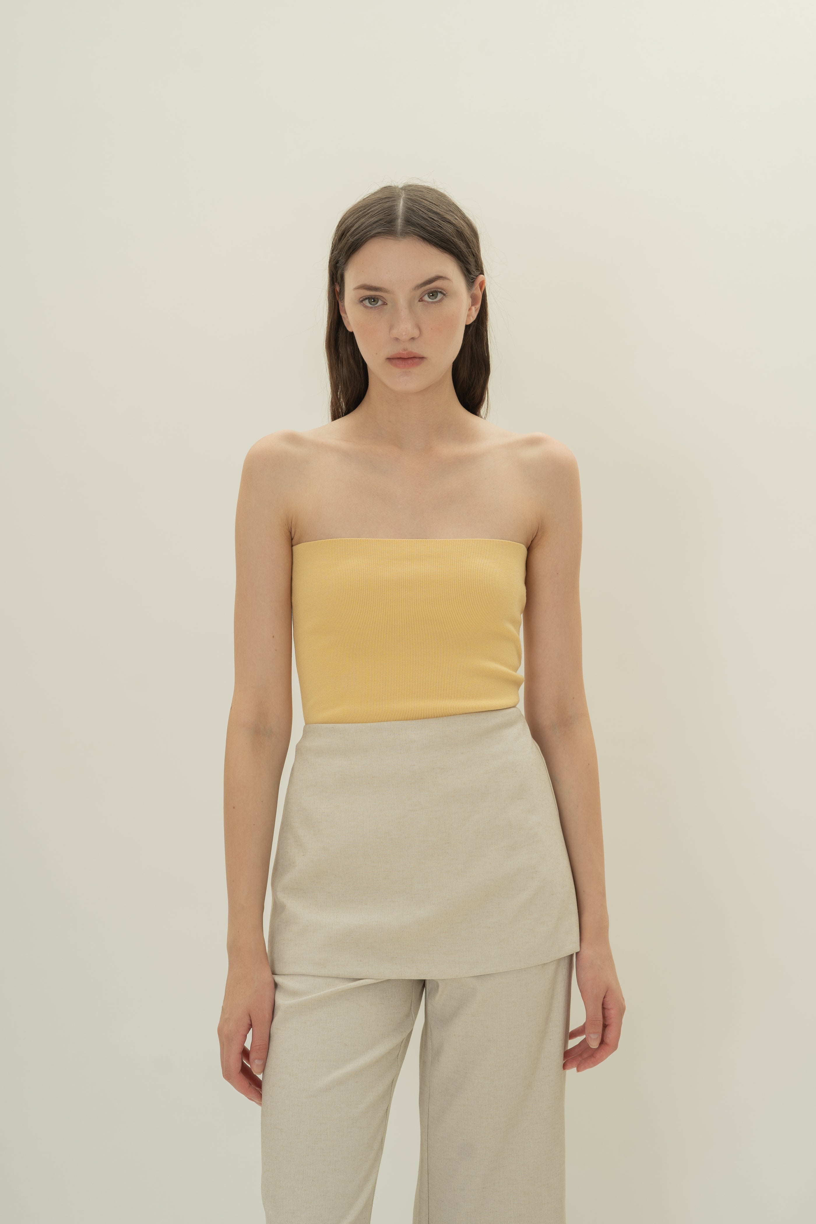 Knitted Bandeau in Lemon