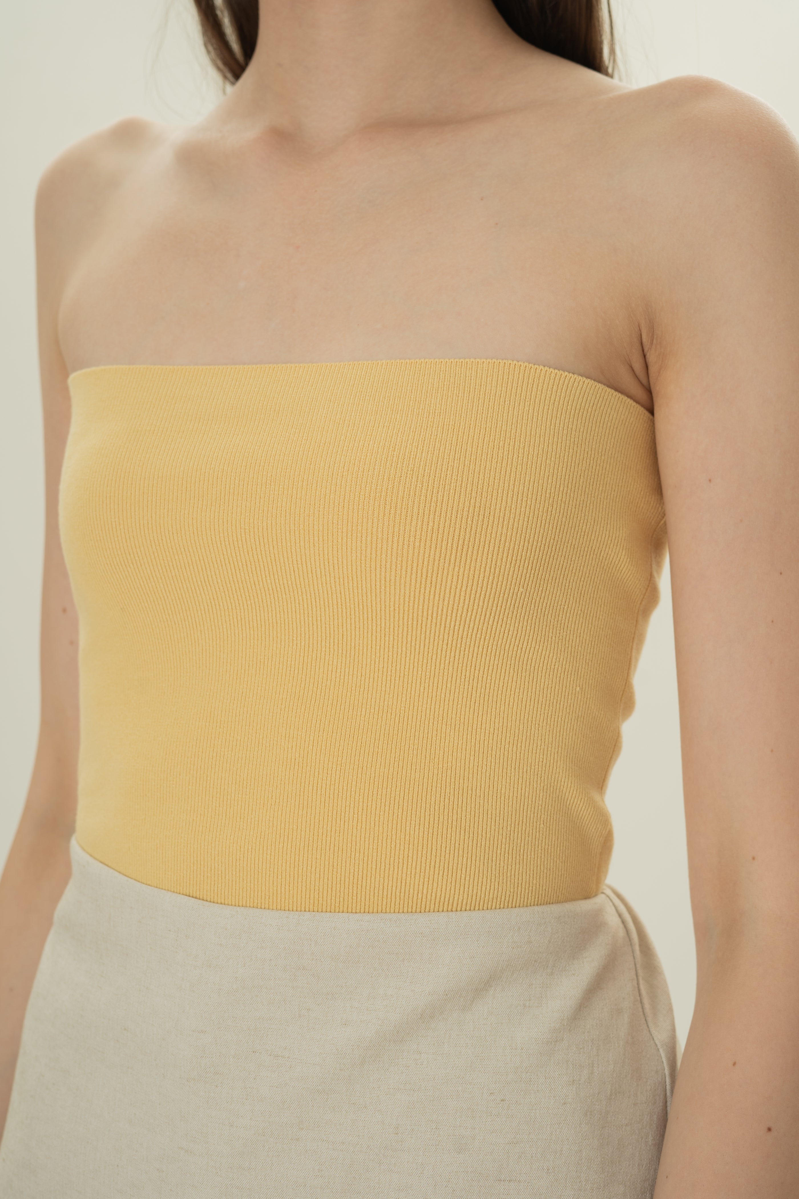 Knitted Bandeau in Lemon