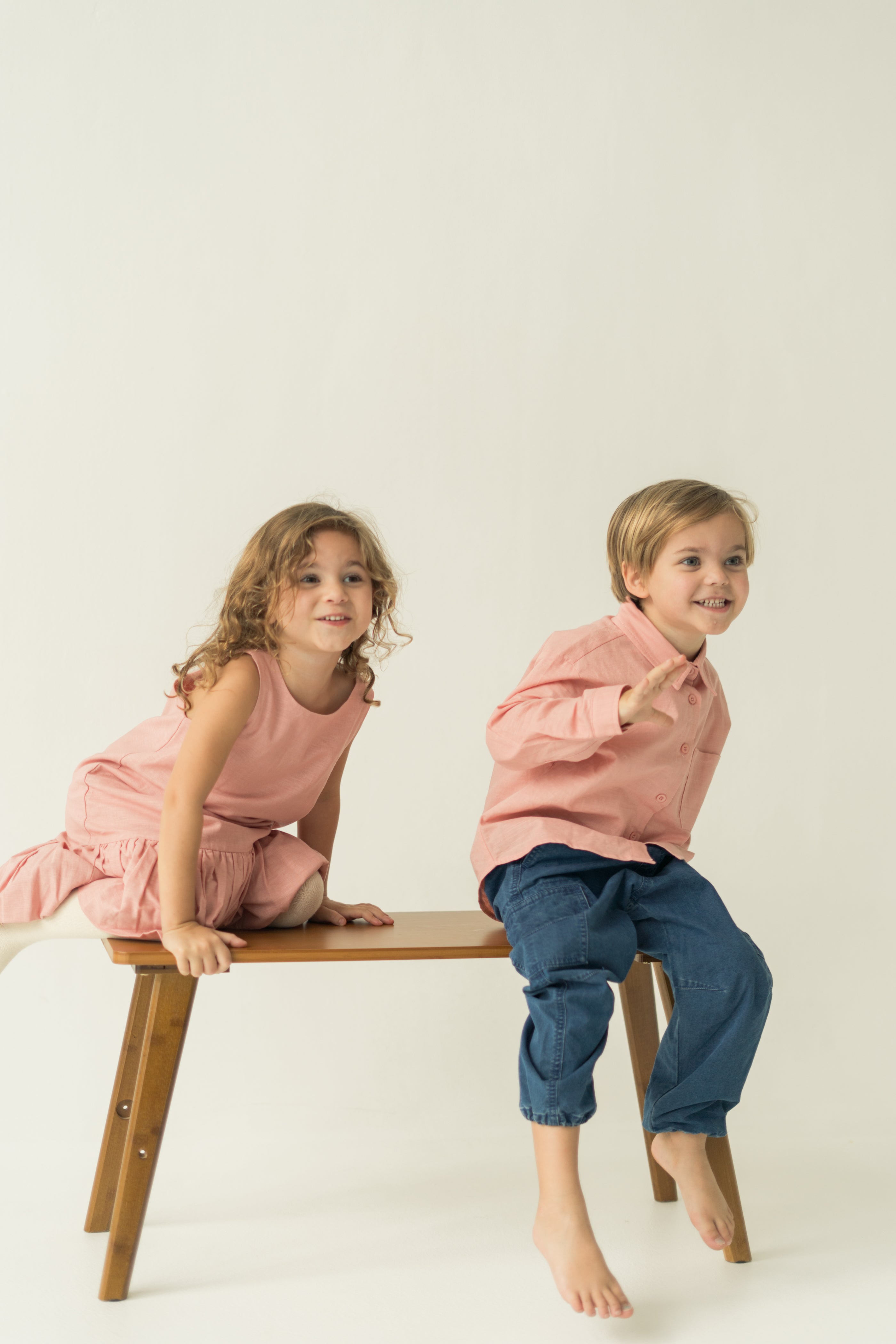 Mini Boy's Long Sleeved Shirt in Pink