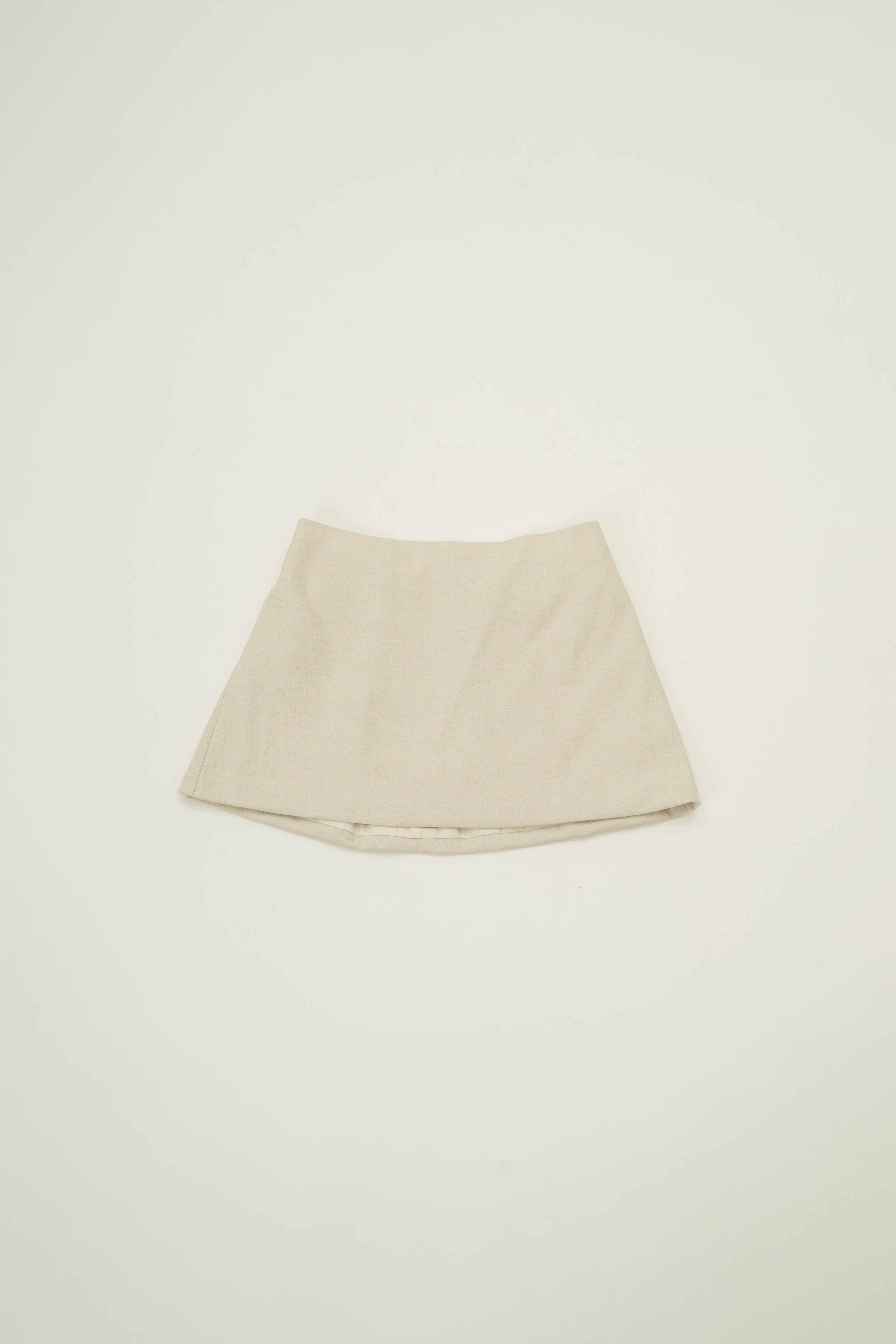 Tailored Pants With Overlay Skirt in Natural