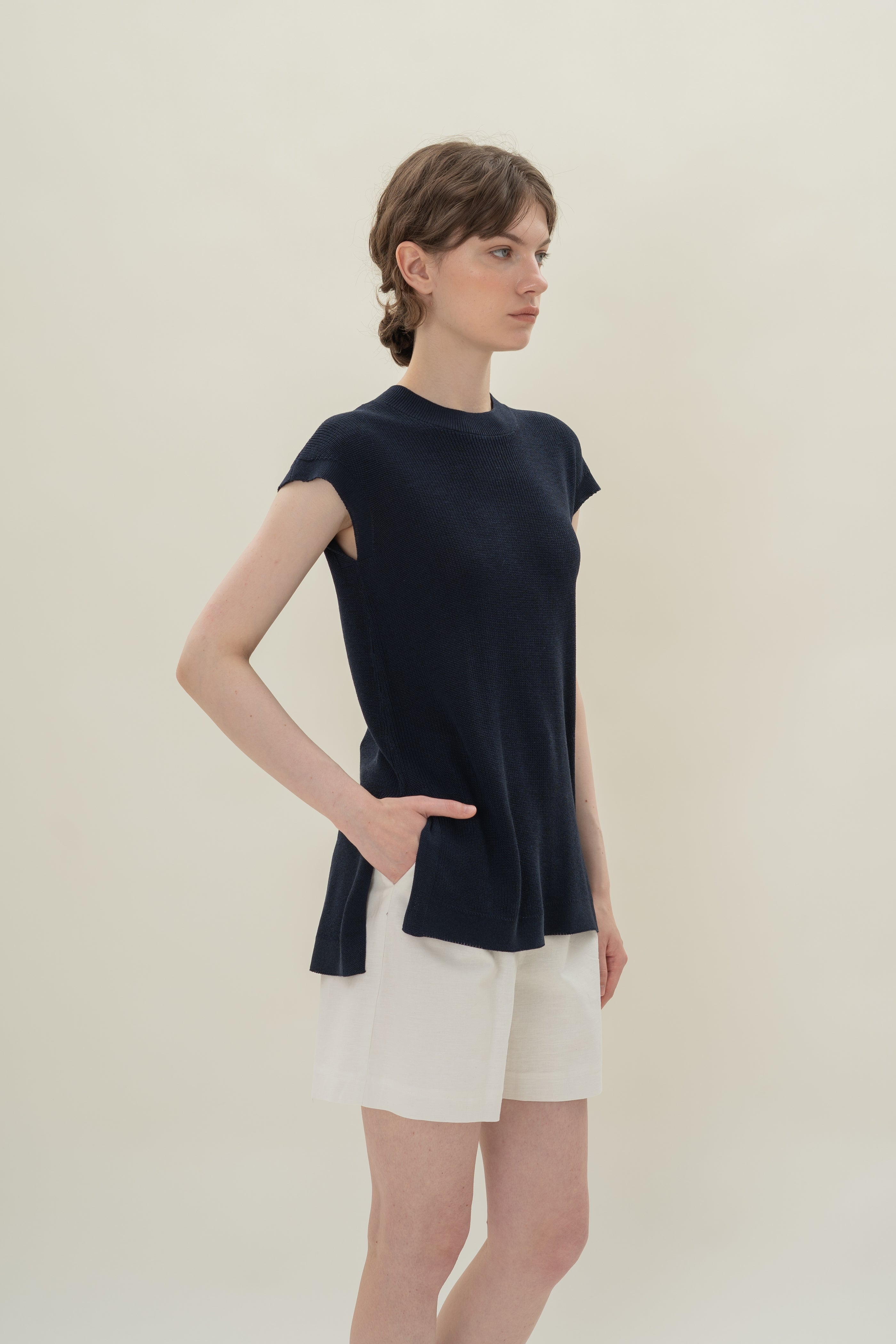 Knitted Tunic in Midnight
