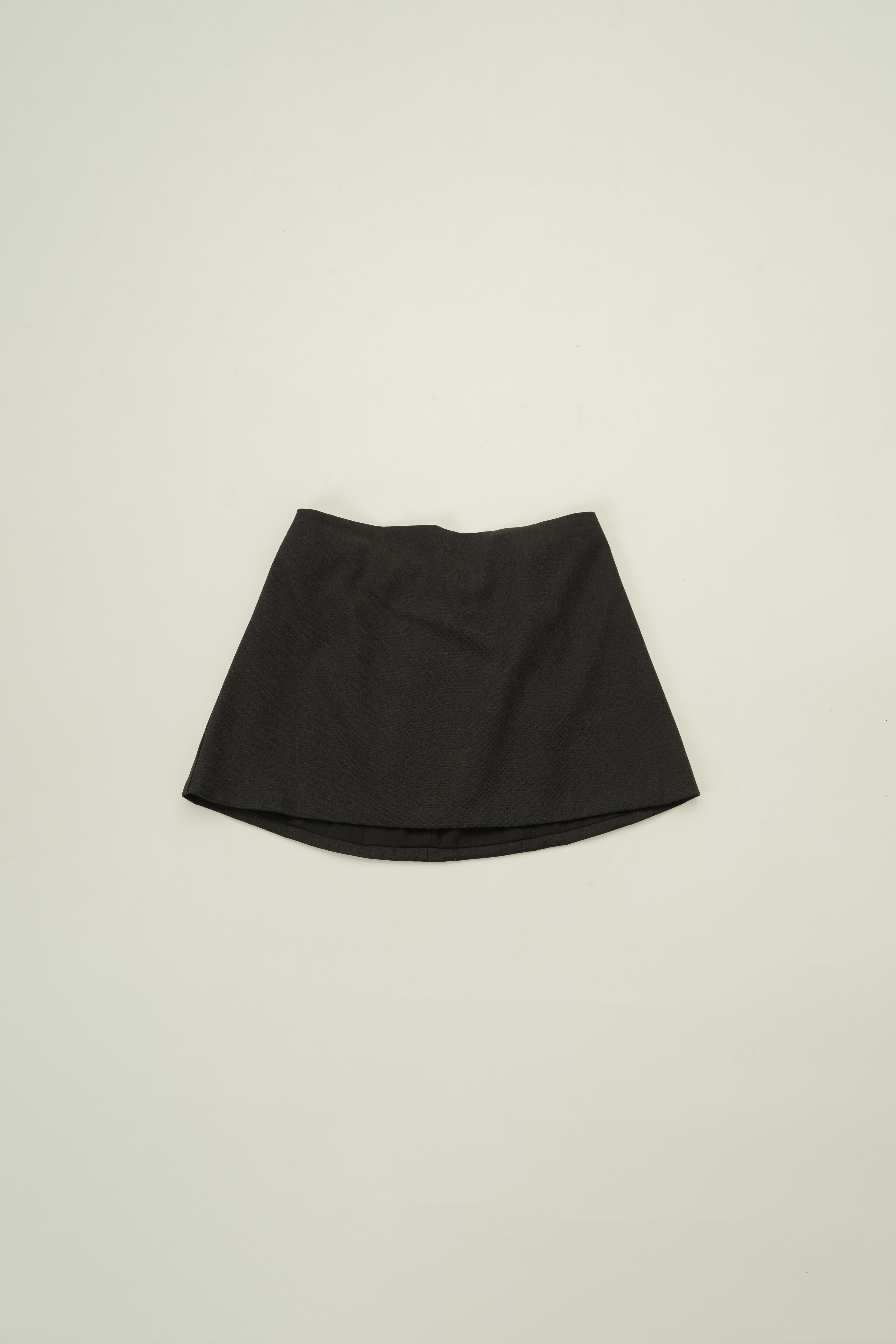 Tailored Pants With Overlay Skirt in Black