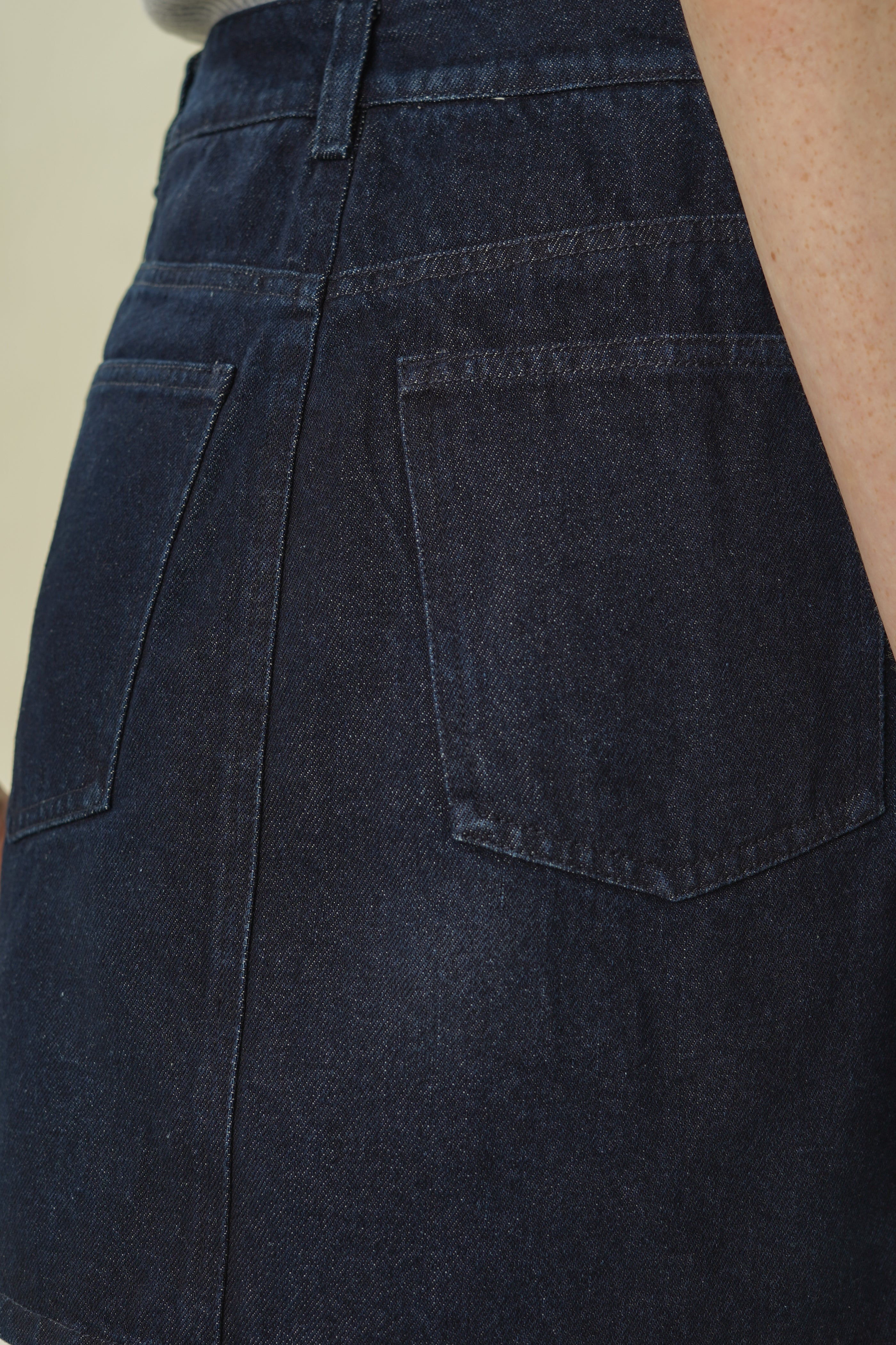 Denim Skort in Dark Wash