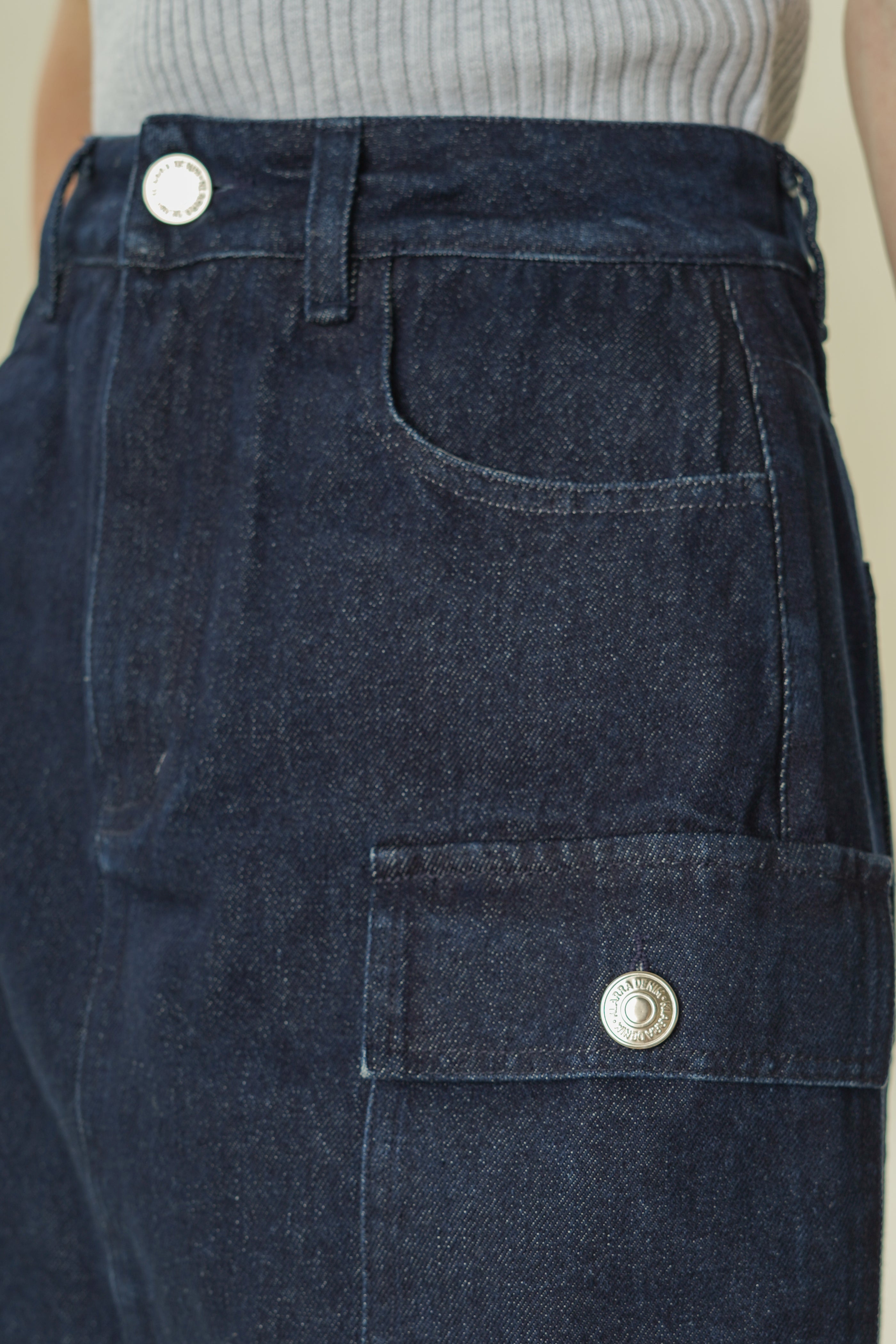 Denim Skort in Dark Wash