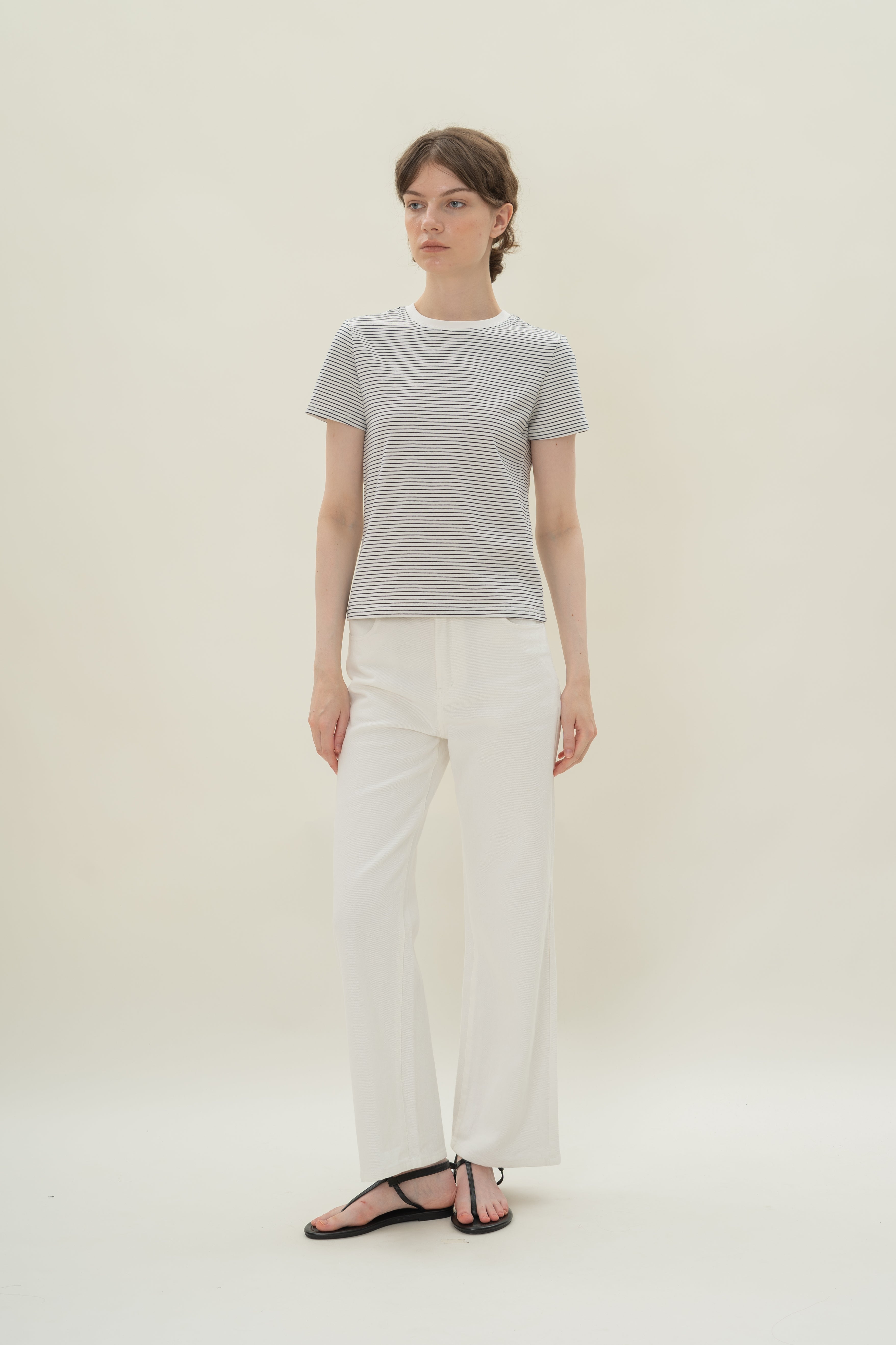 Slim Fit Tee in Stripe Navy (N°.04)