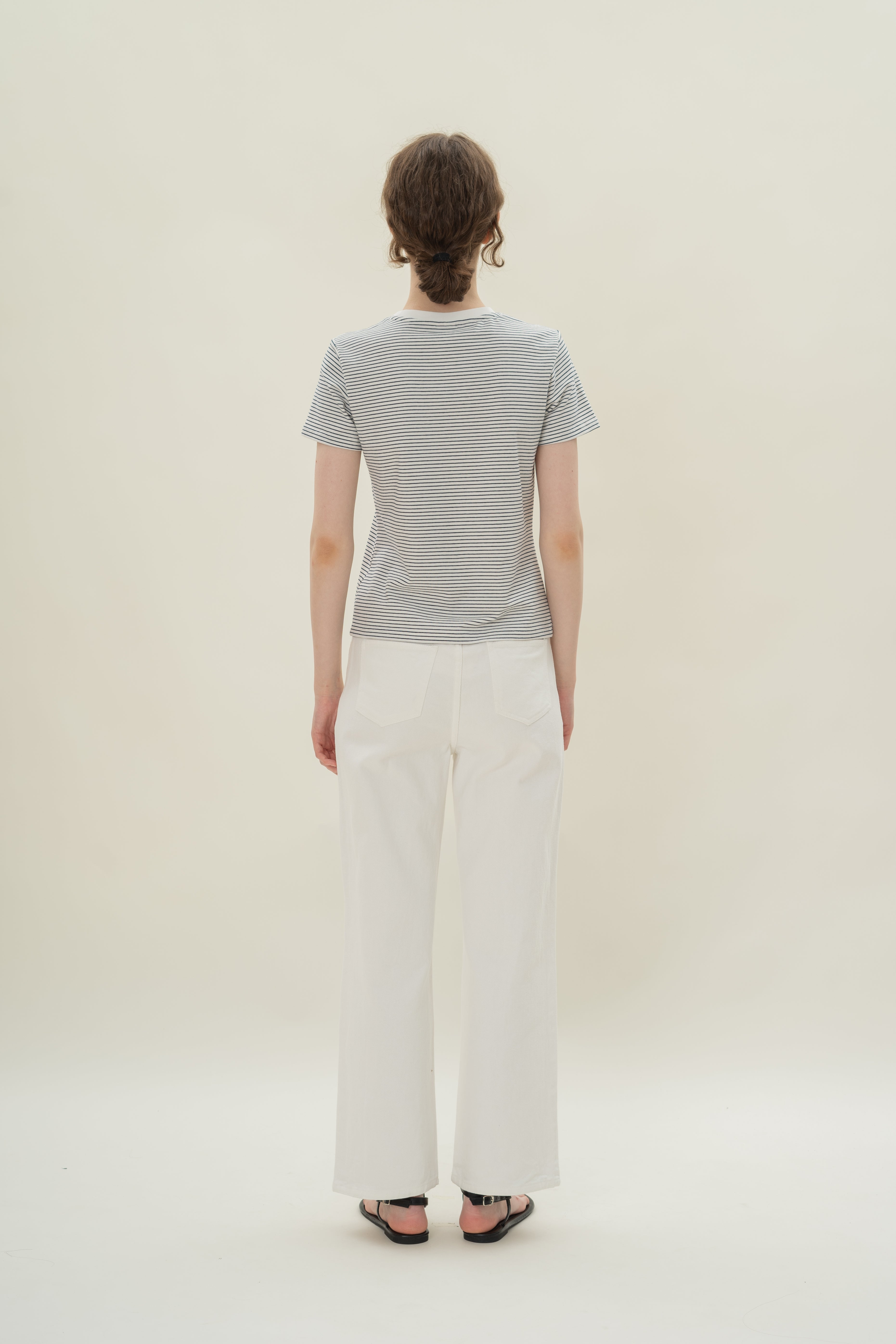 Slim Fit Tee in Stripe Navy (N°.04)