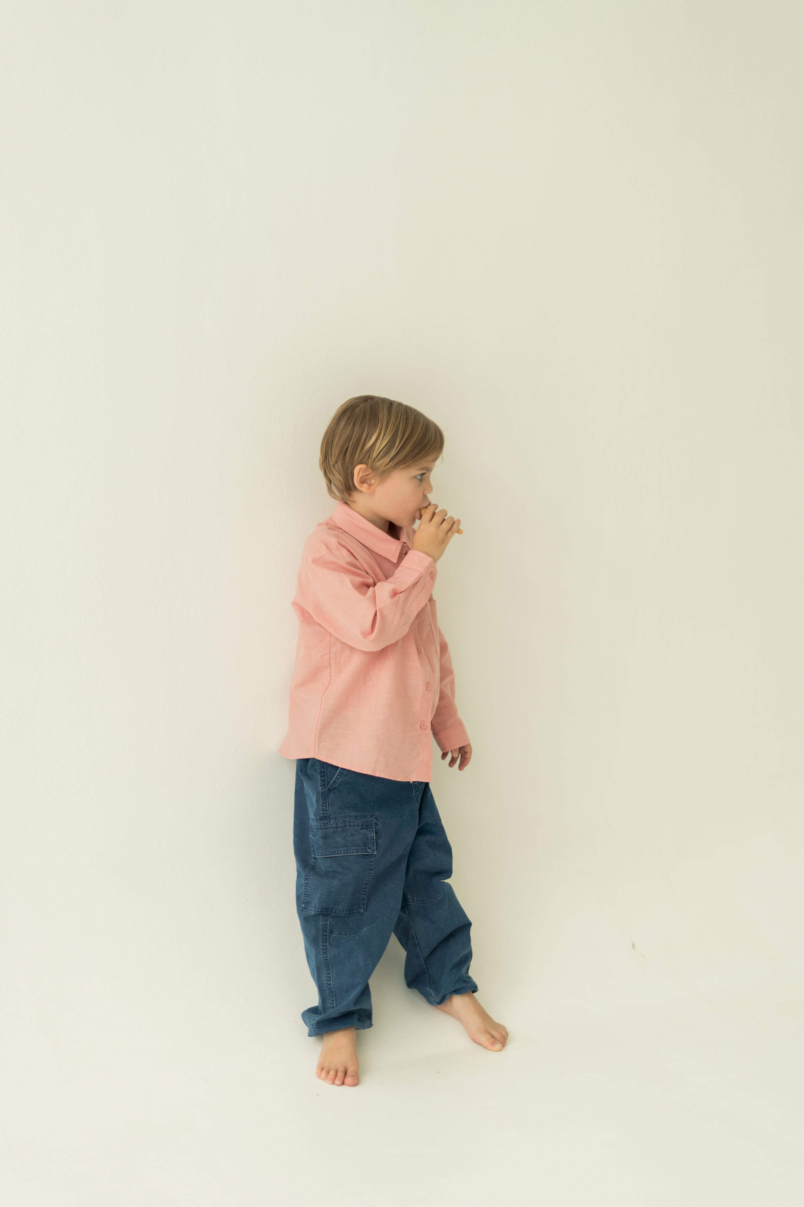 Mini Boy's Long Sleeved Shirt in Pink