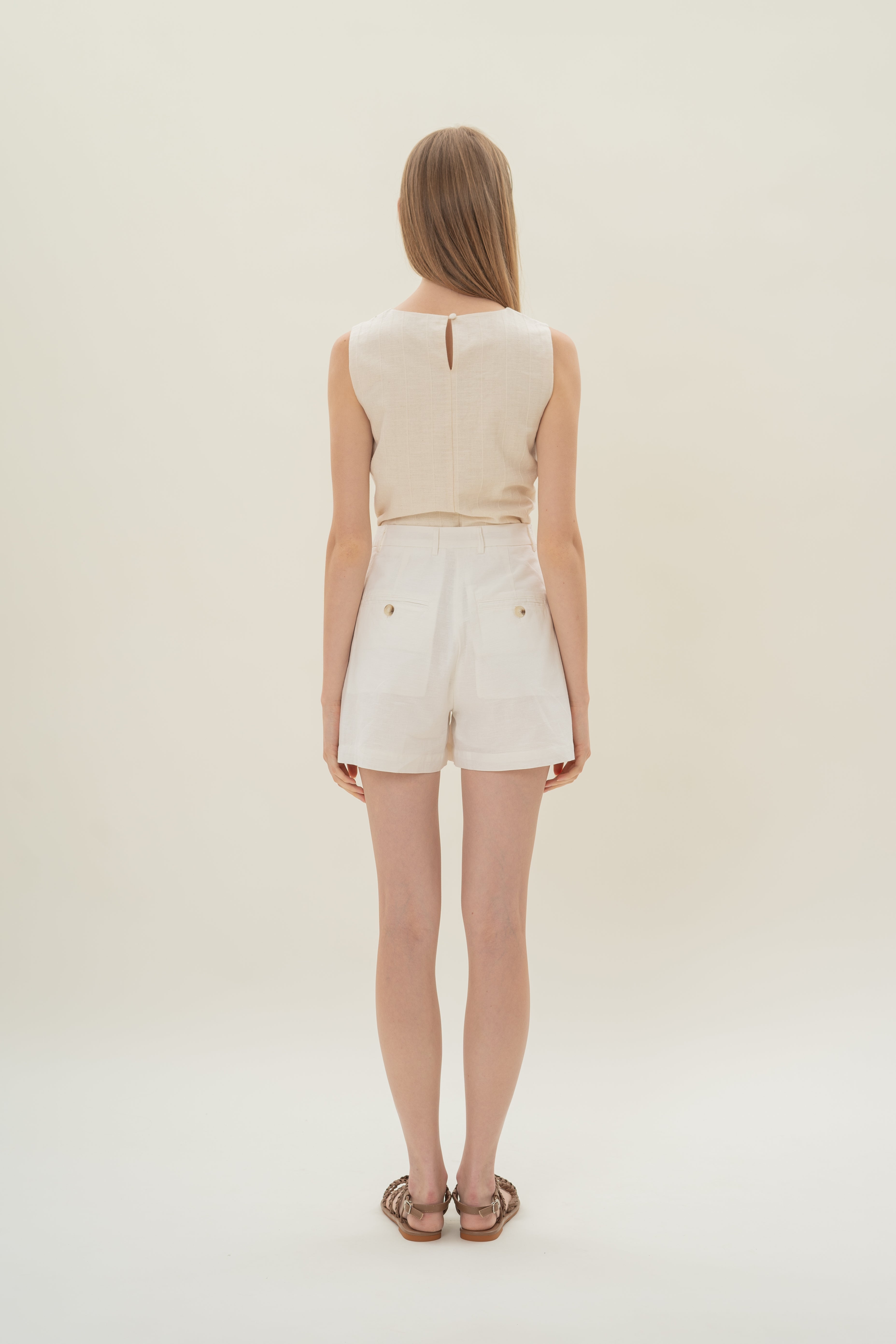 Tailored Shorts in White