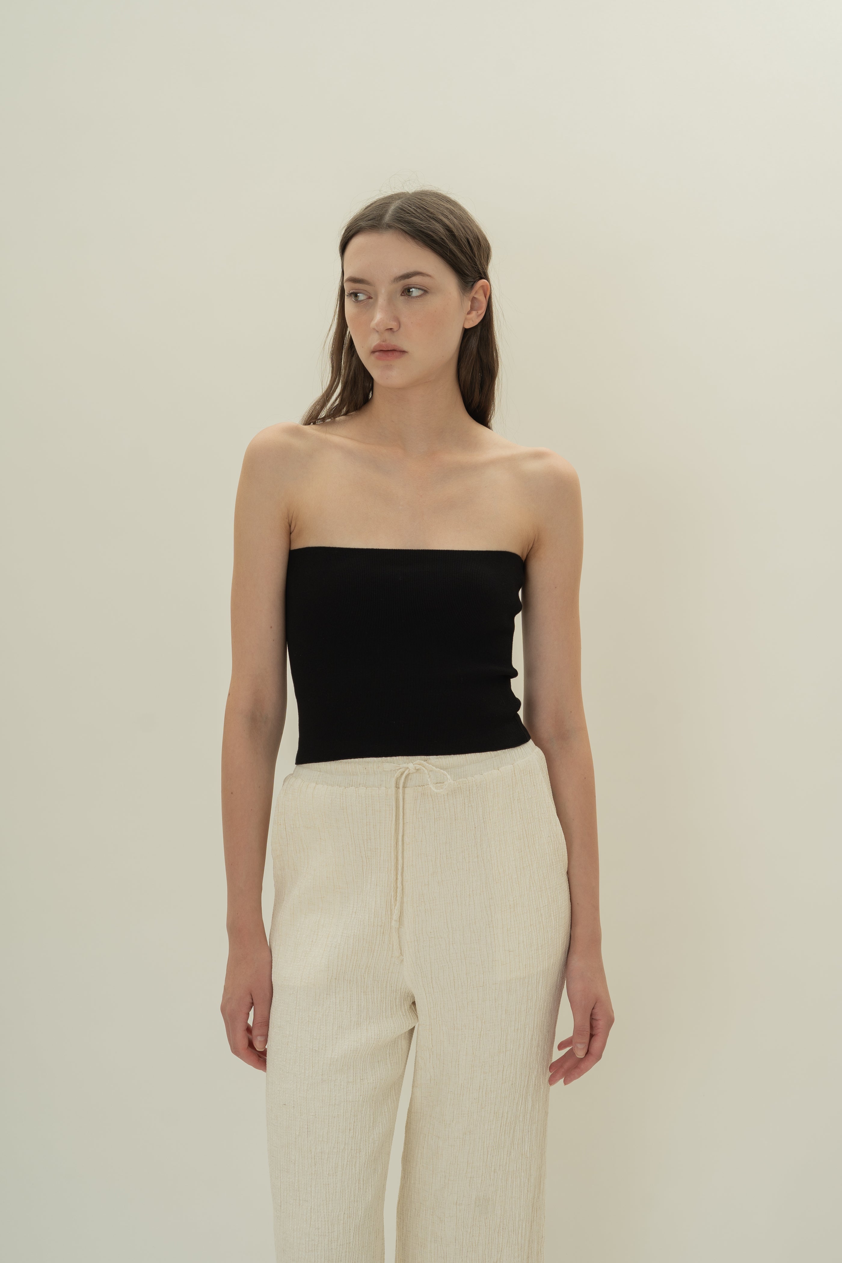 Knitted Bandeau in Black