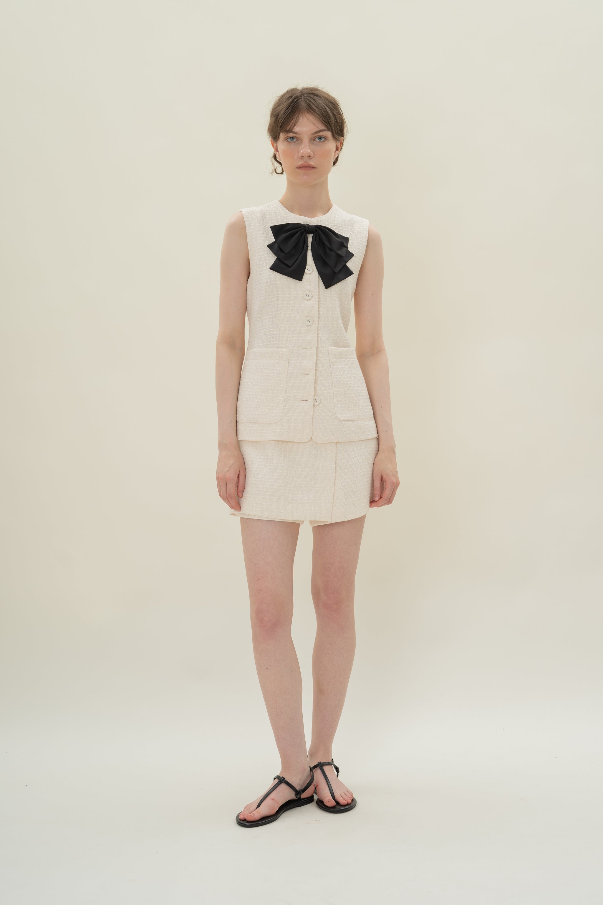 Cute Fleece Bows Waistcoat