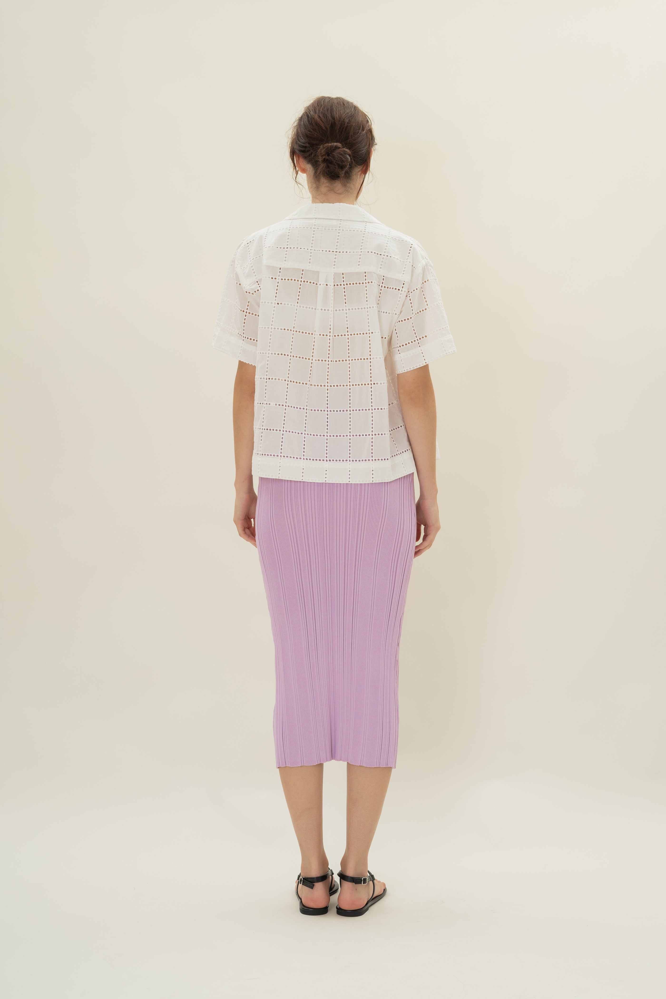 Column Knit Skirt in Lavender Mist