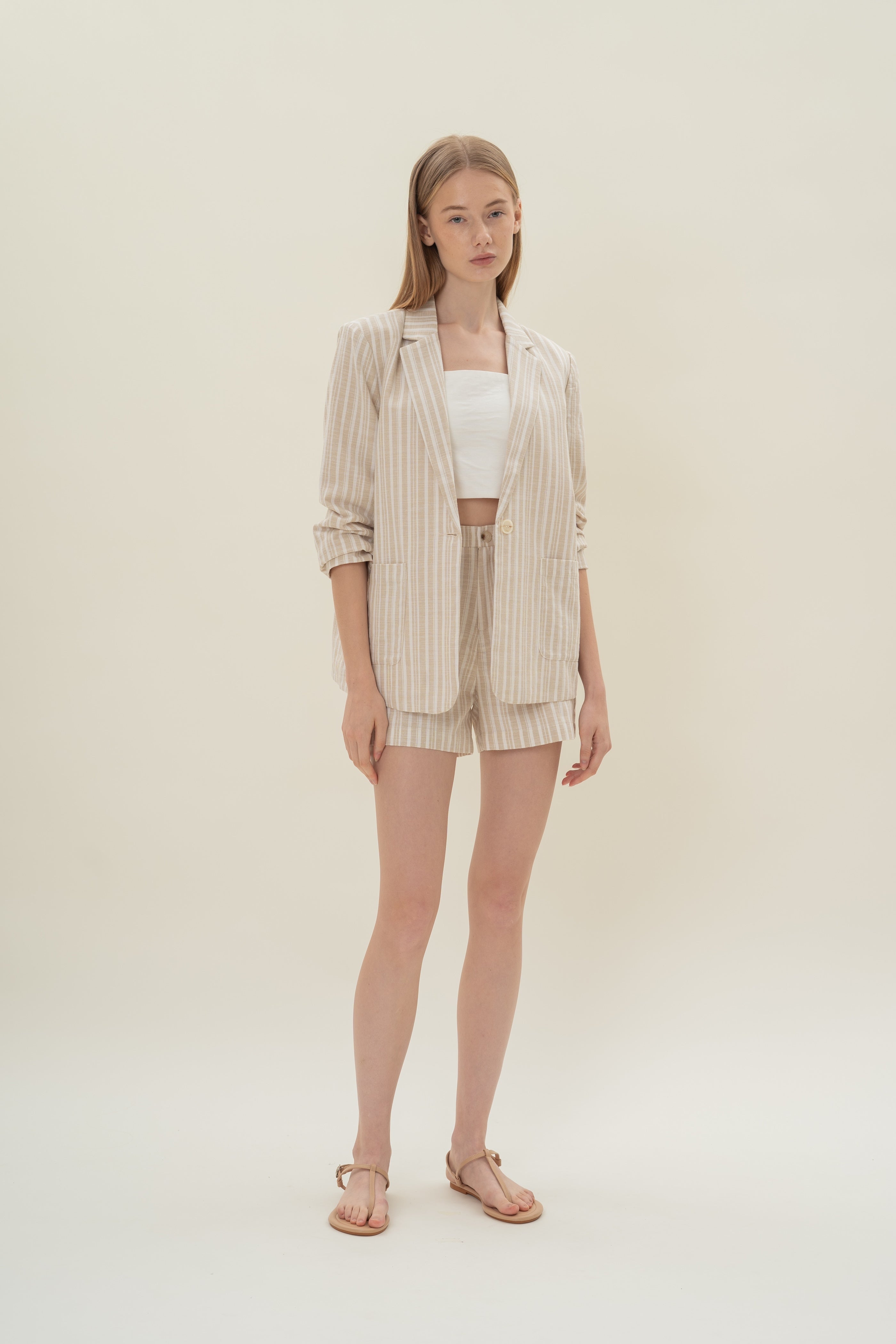 Relaxed Blazer in Oasis Stripes