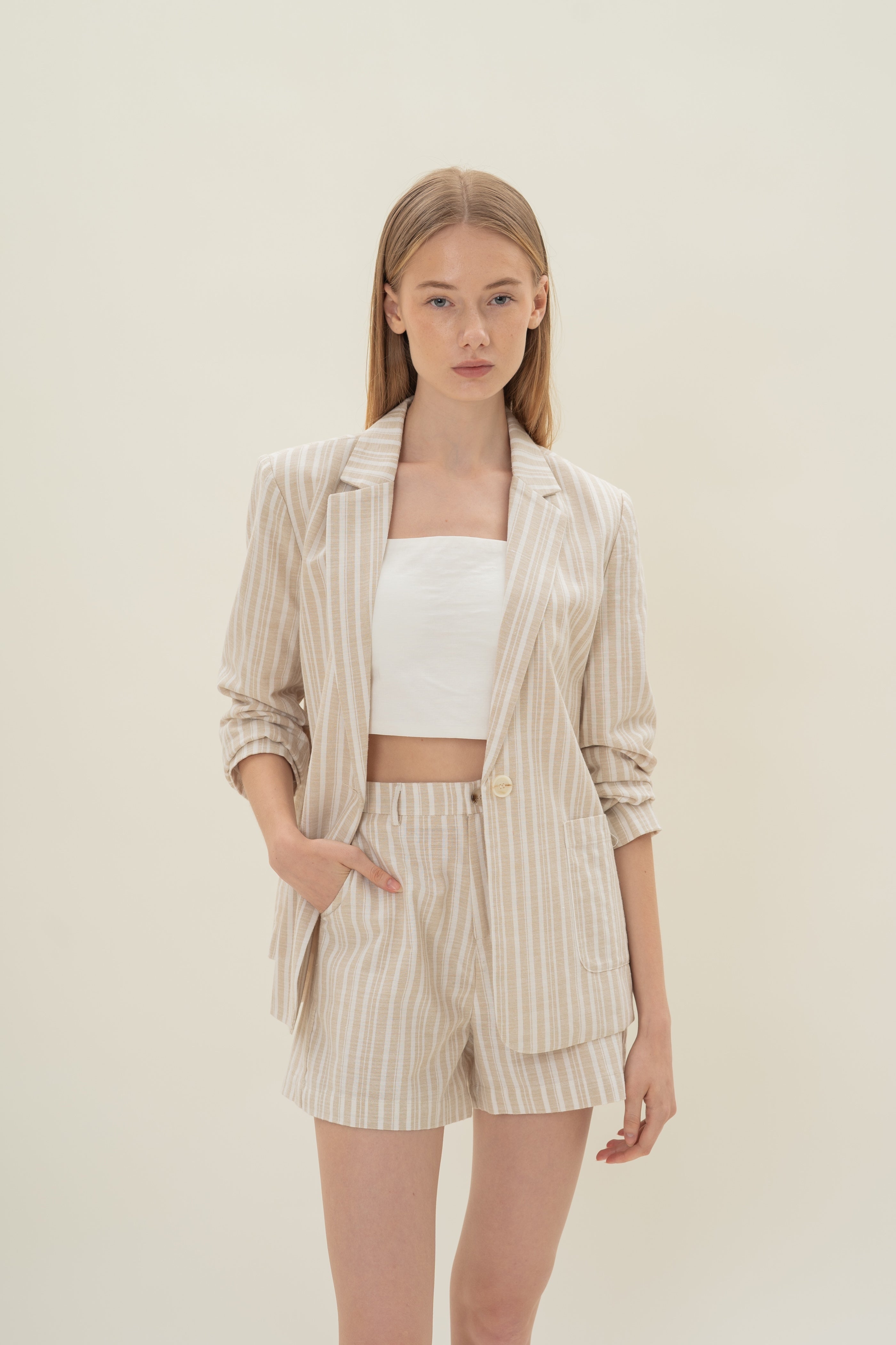 Relaxed Blazer in Oasis Stripes