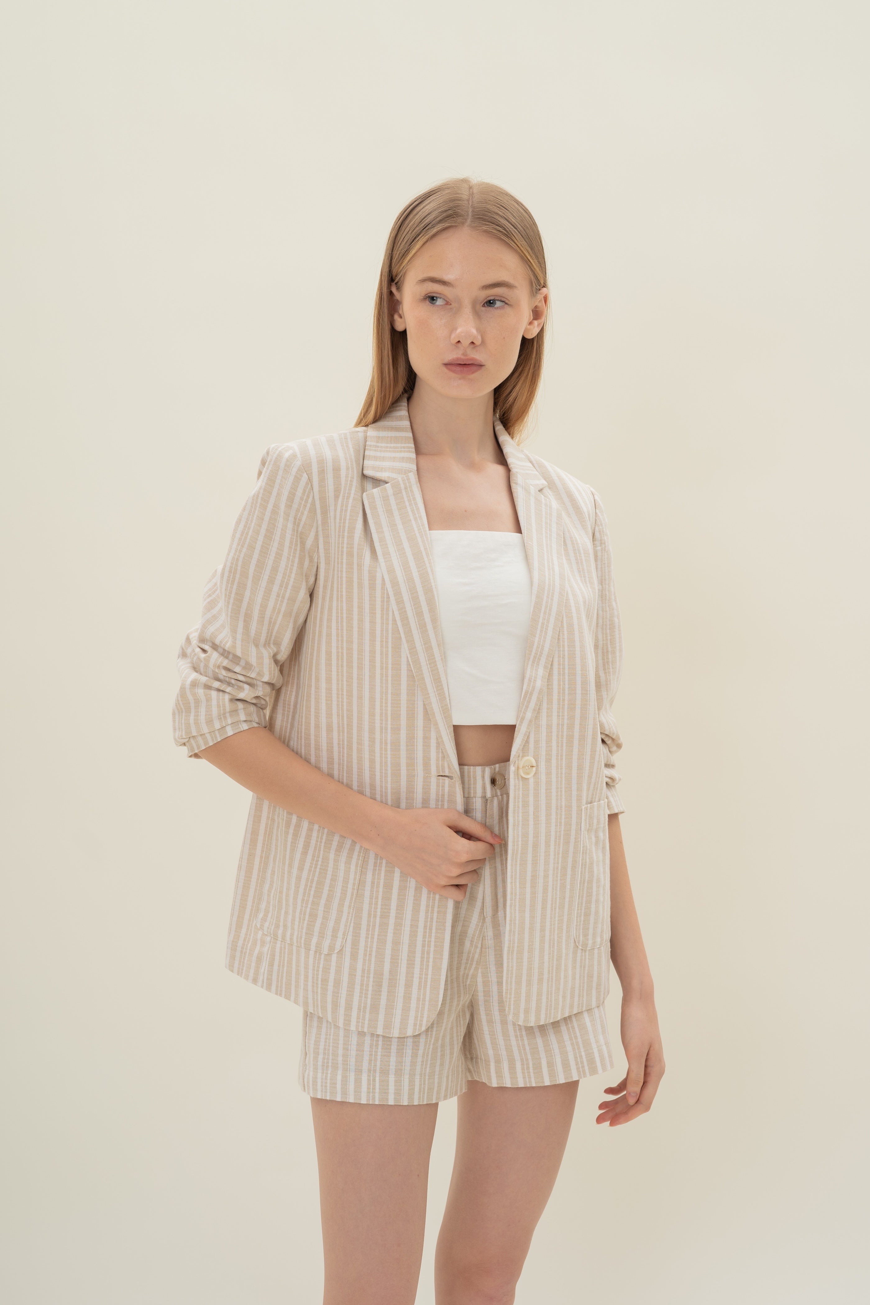 Relaxed Blazer in Oasis Stripes