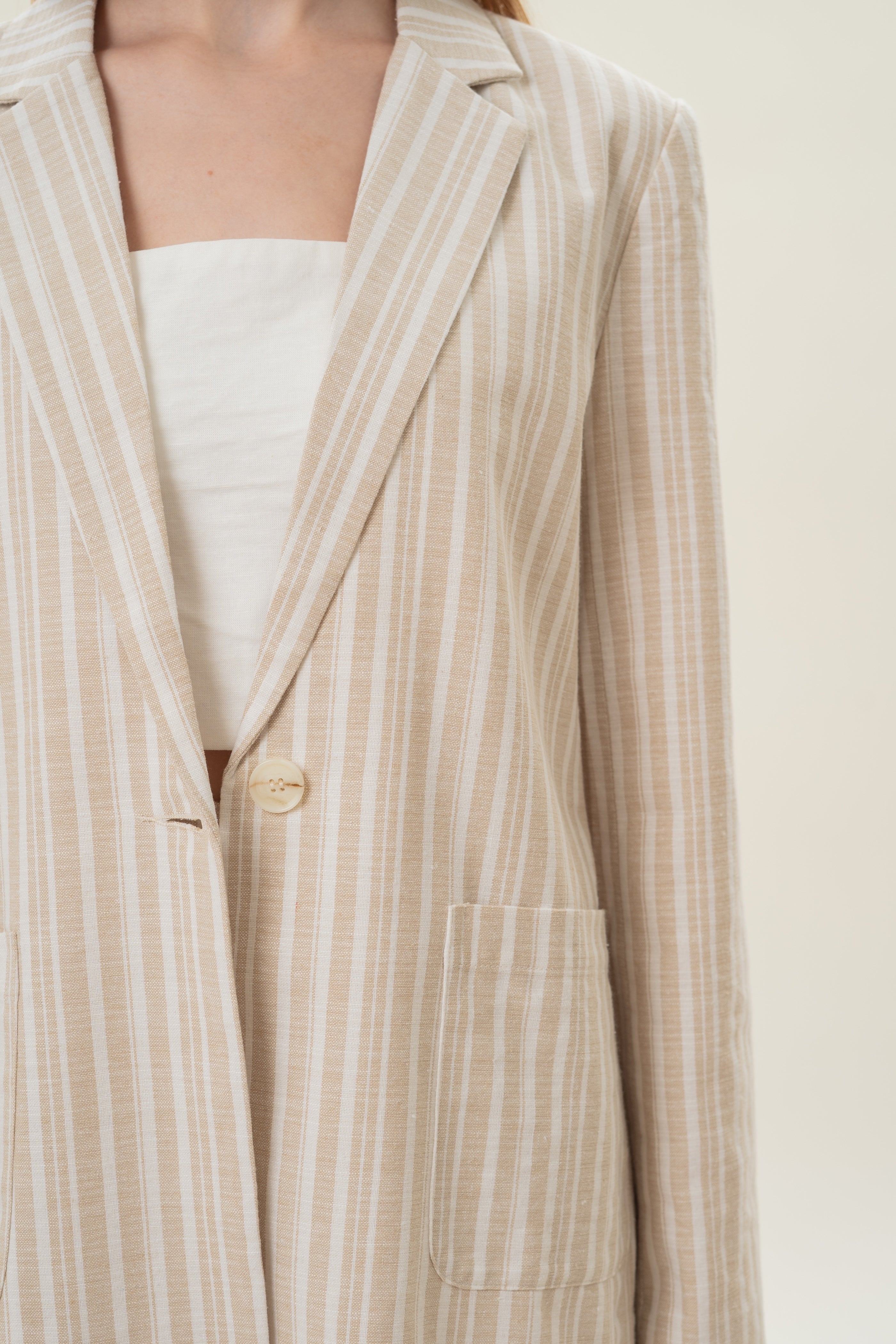Relaxed Blazer in Oasis Stripes
