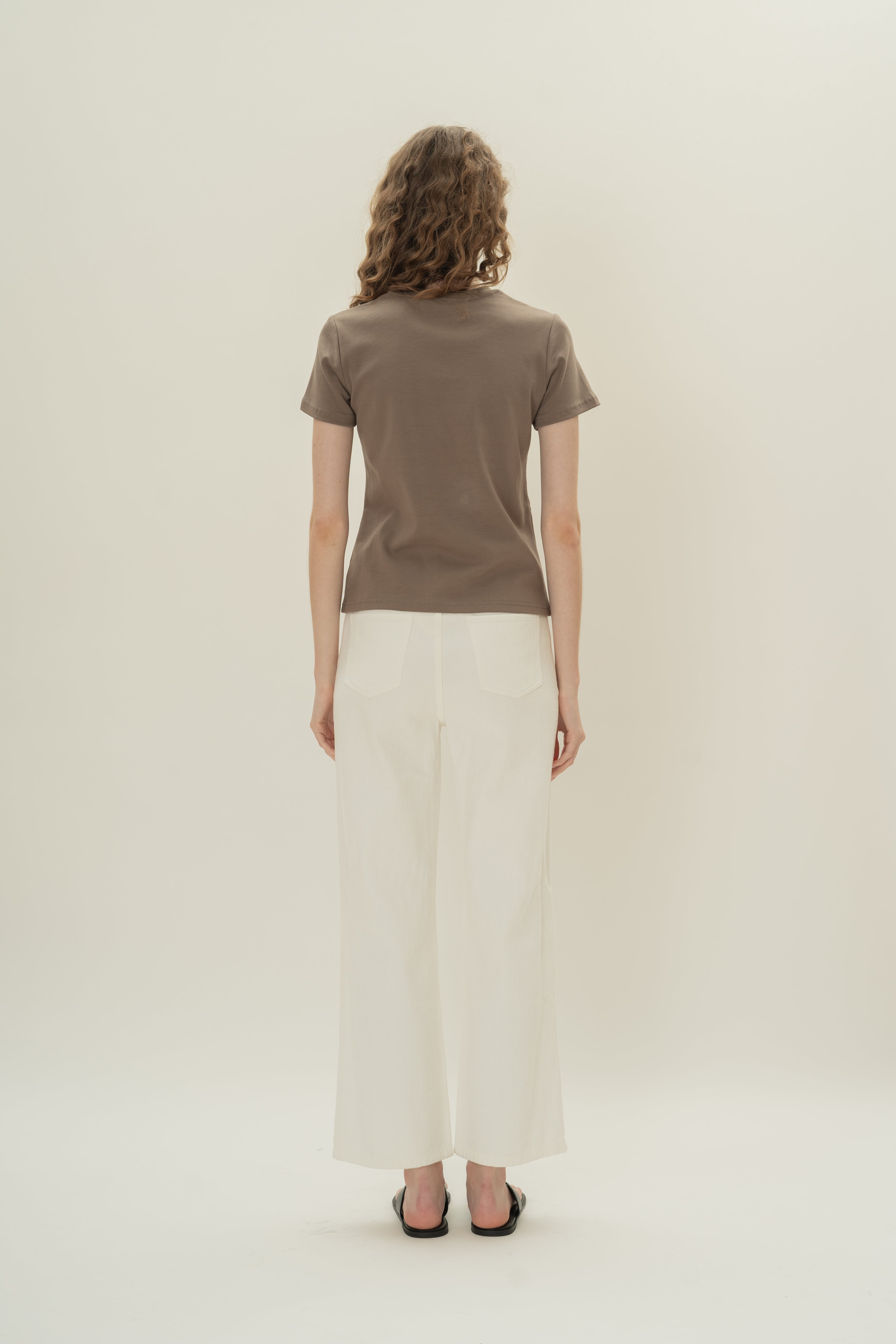 Broderie Anglaise Gathered Waist Skirt in White