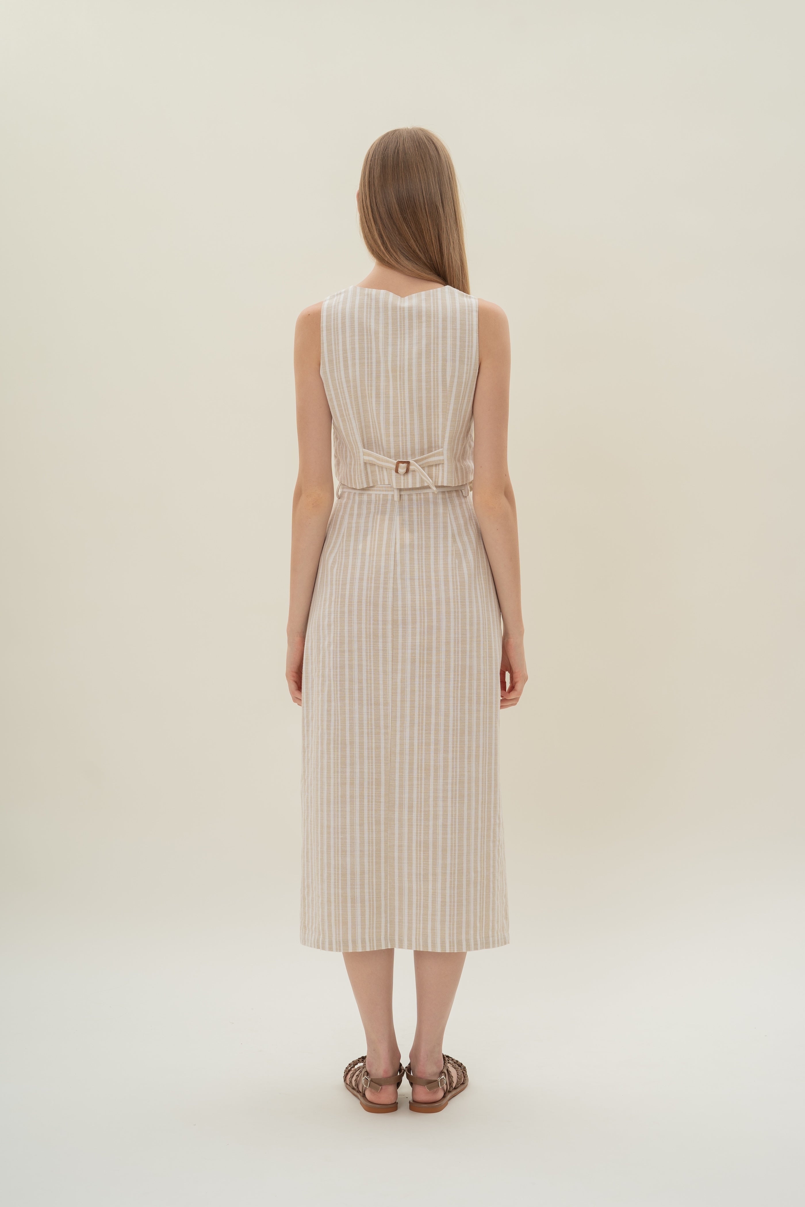 Relaxed Waistcoat in Oasis Stripes