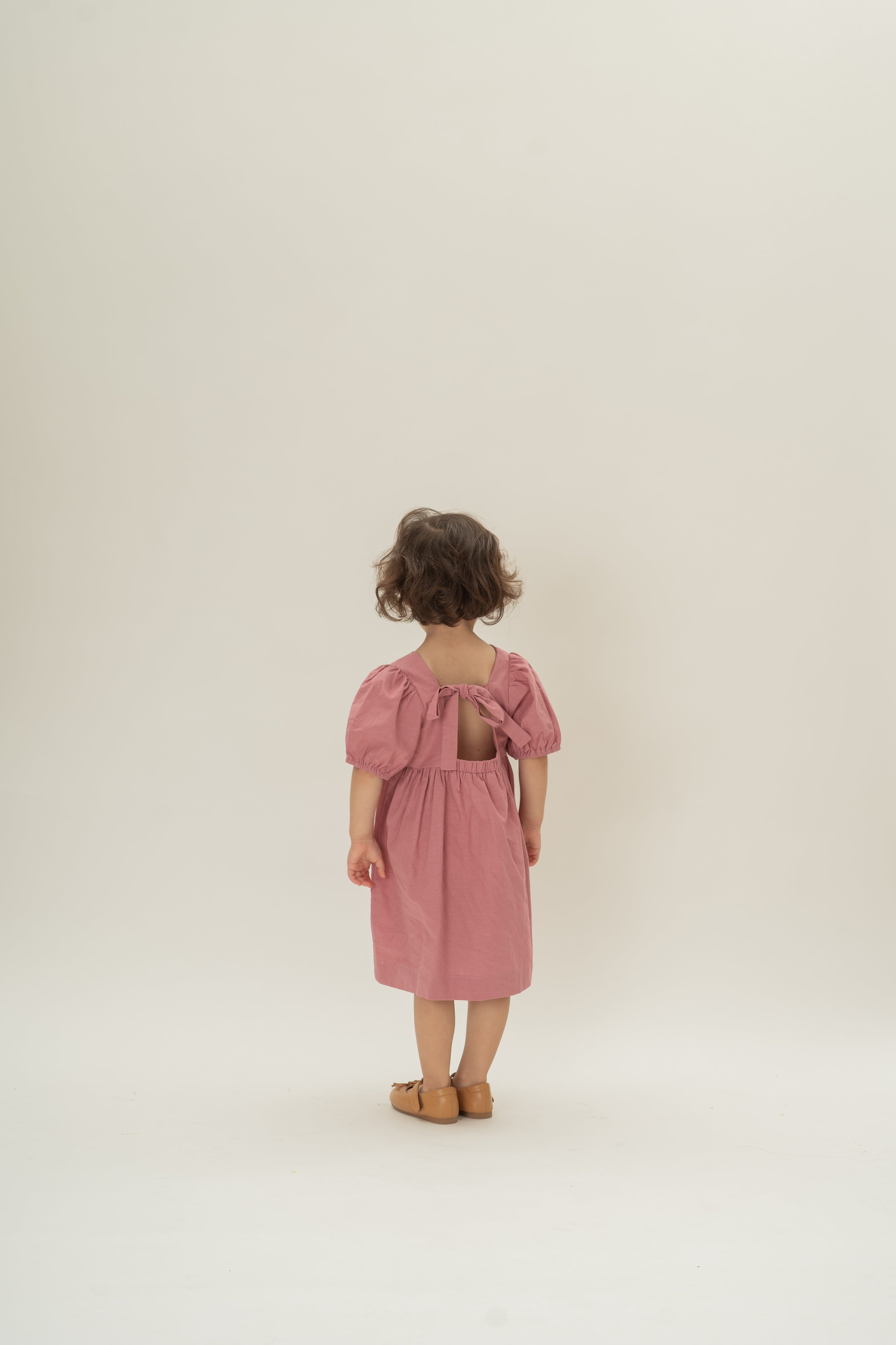 Mini Tie Back Short Sleeve Dress in Hibiscus