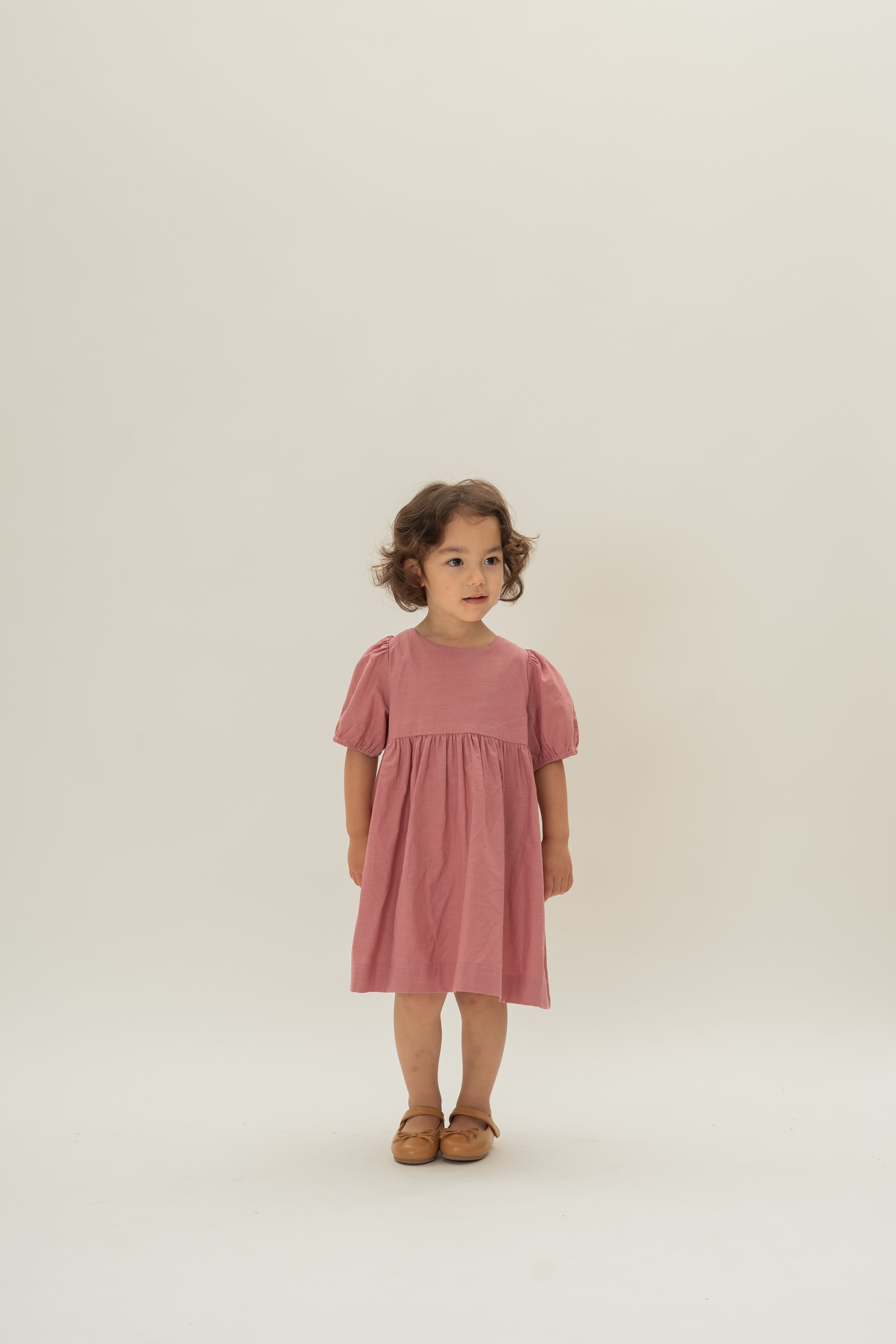 Mini Tie Back Short Sleeve Dress in Hibiscus