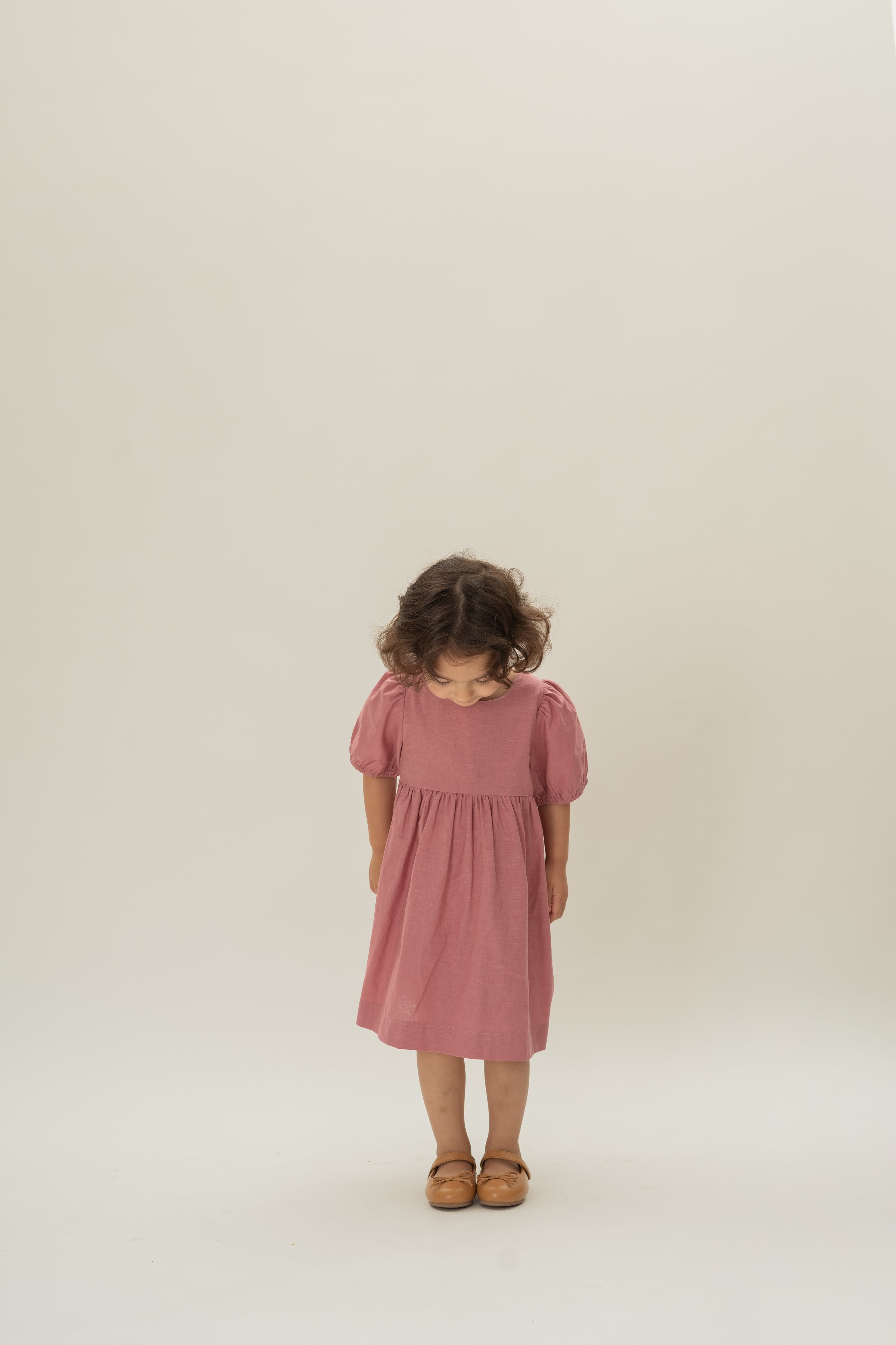 Mini Tie Back Short Sleeve Dress in Hibiscus