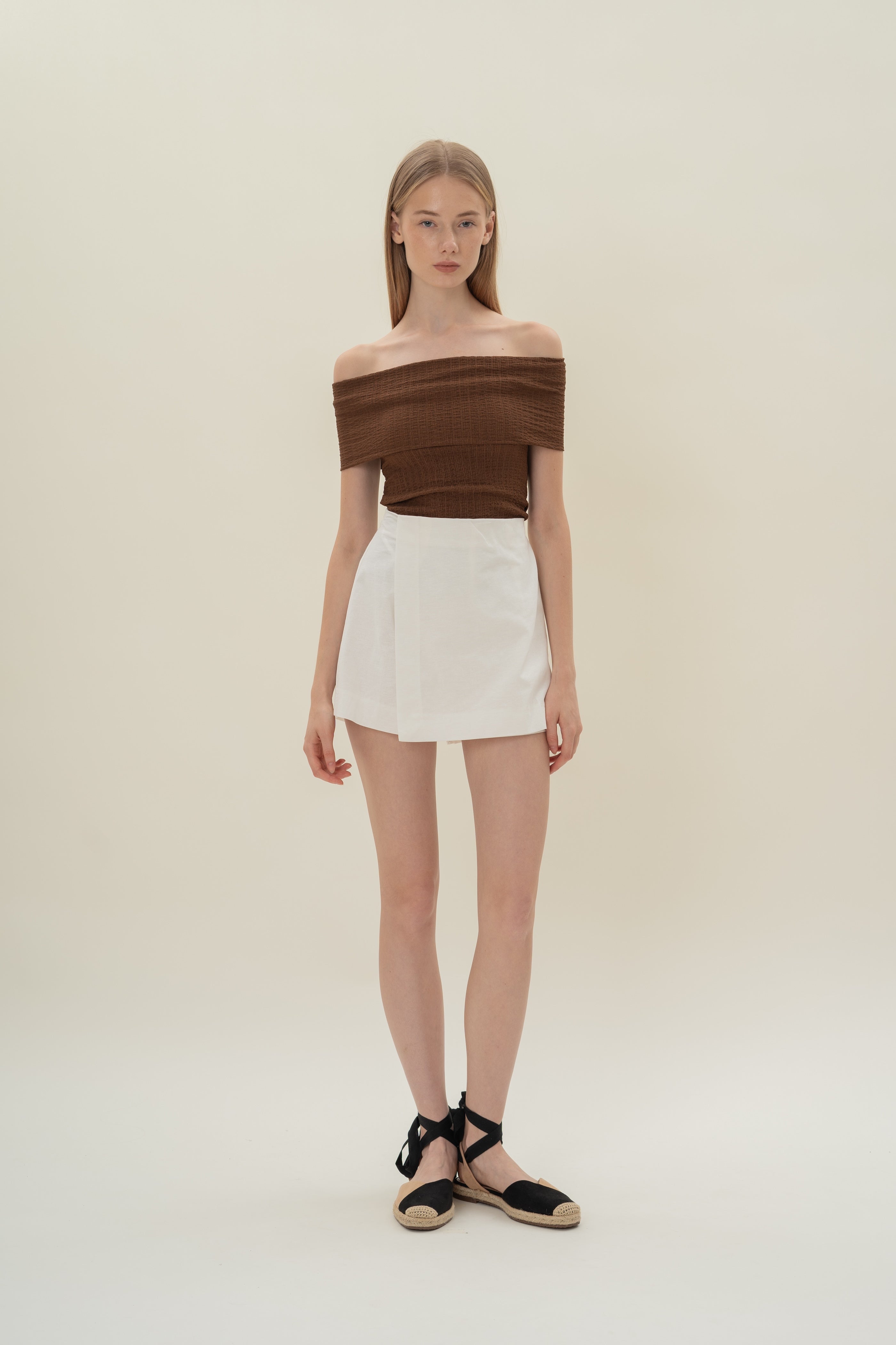 Wrap Skort in White
