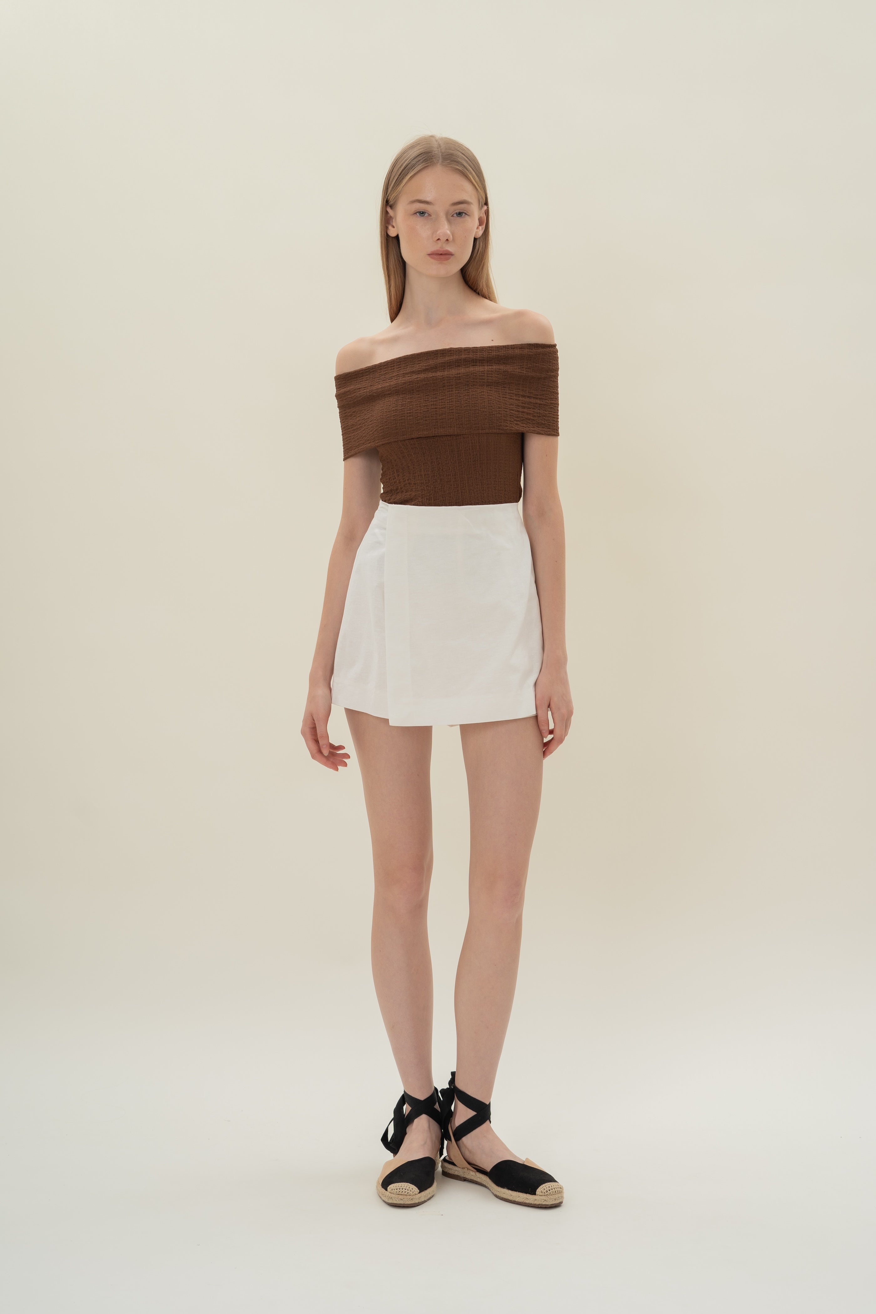 Wrap Skort in White