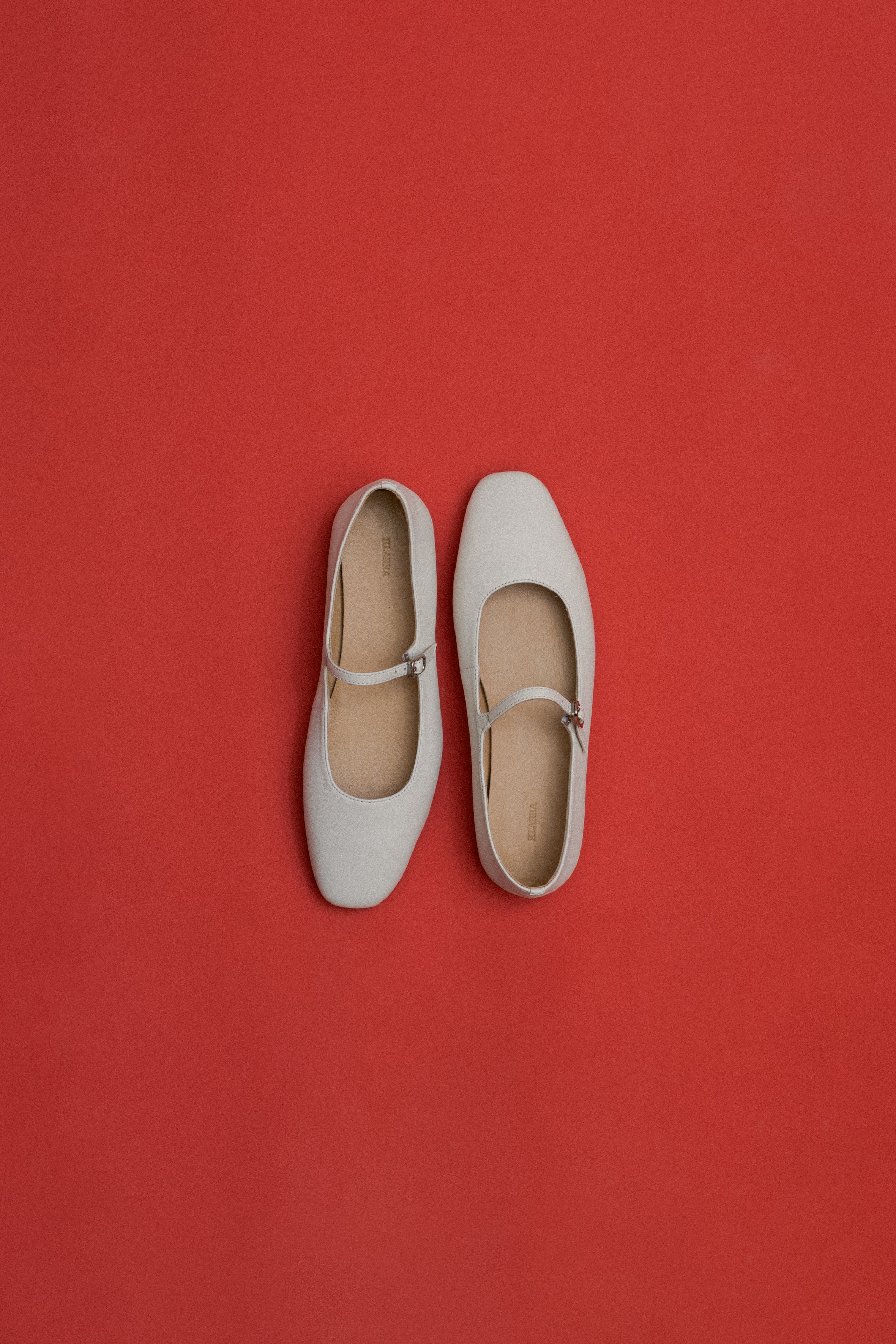 Cassia Leather Mary Janes in White