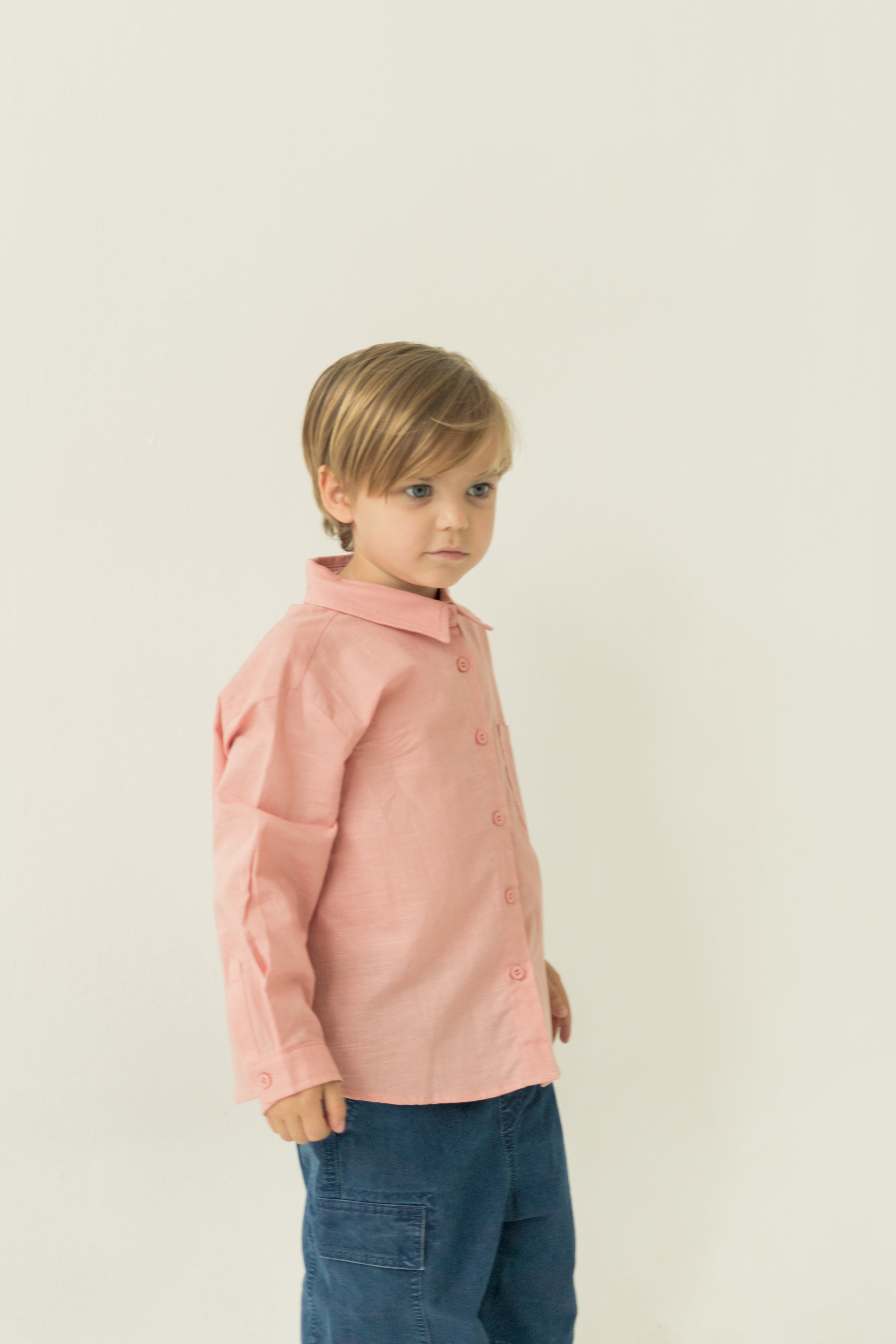 Mini Boy's Long Sleeved Shirt in Pink