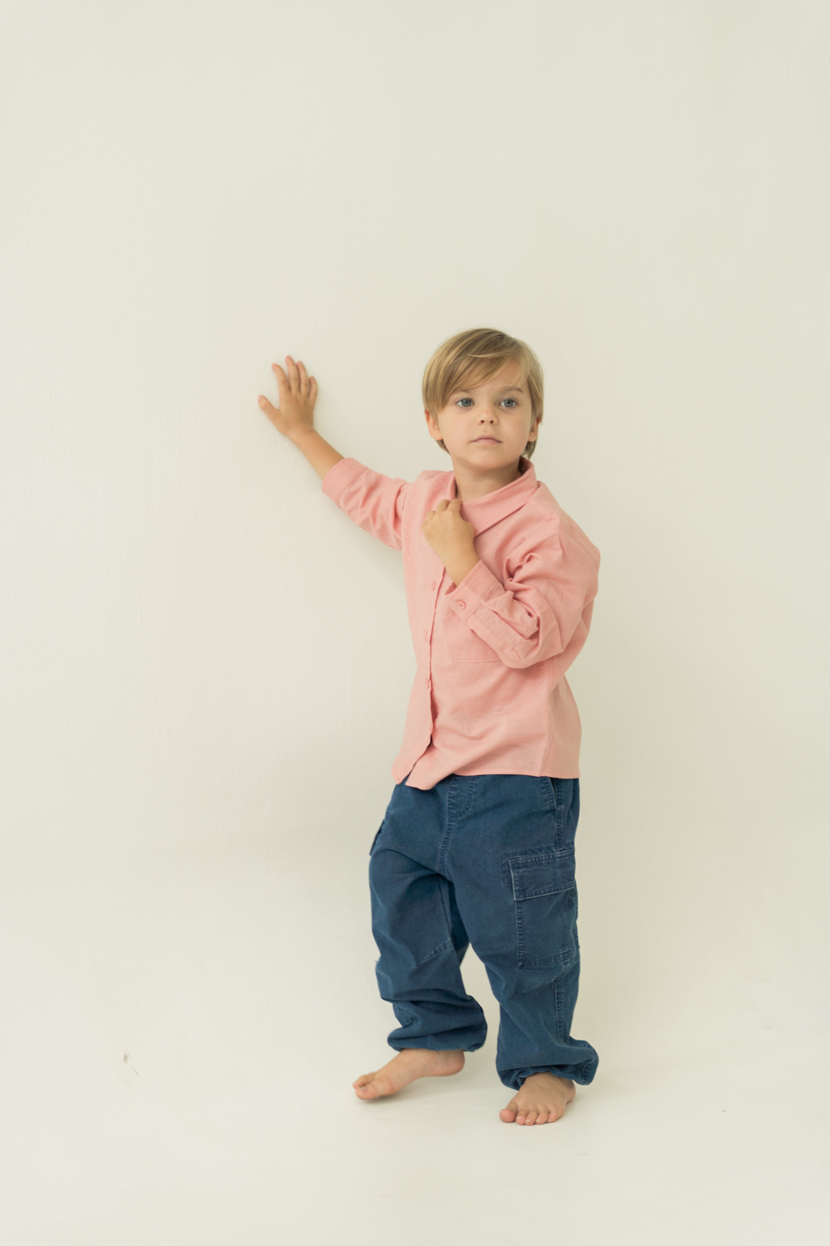Mini Boy's Long Sleeved Shirt in Pink