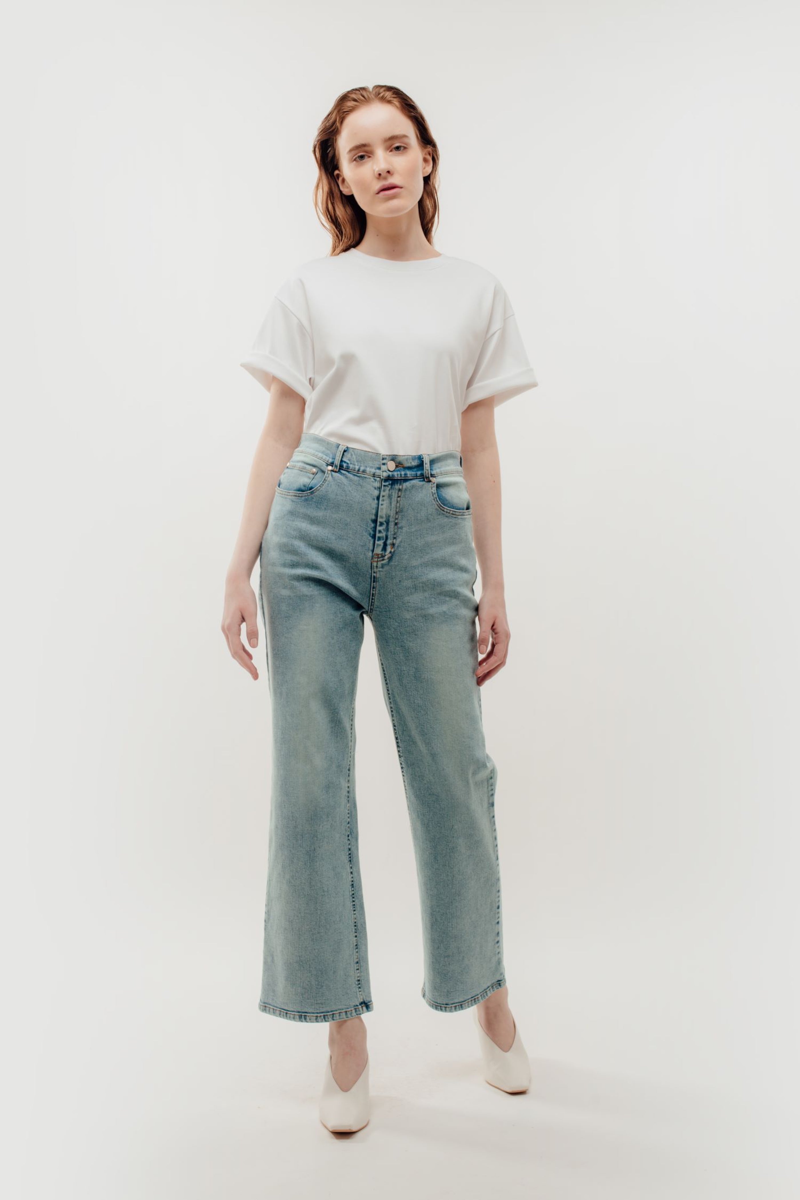 Oversized Cotton Tee in White (Sale)