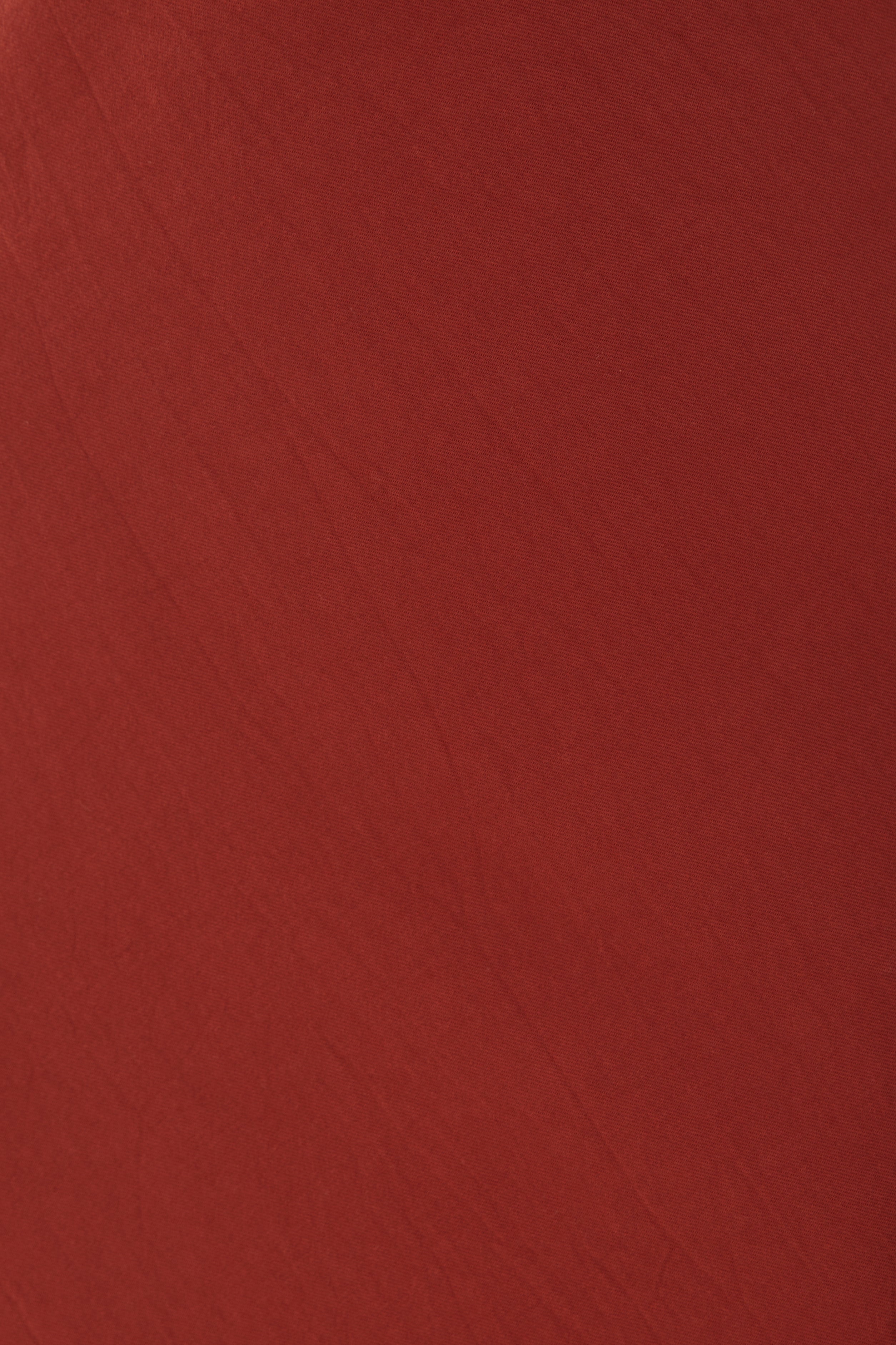 Cotton Straight Midi Skirt in Sienna