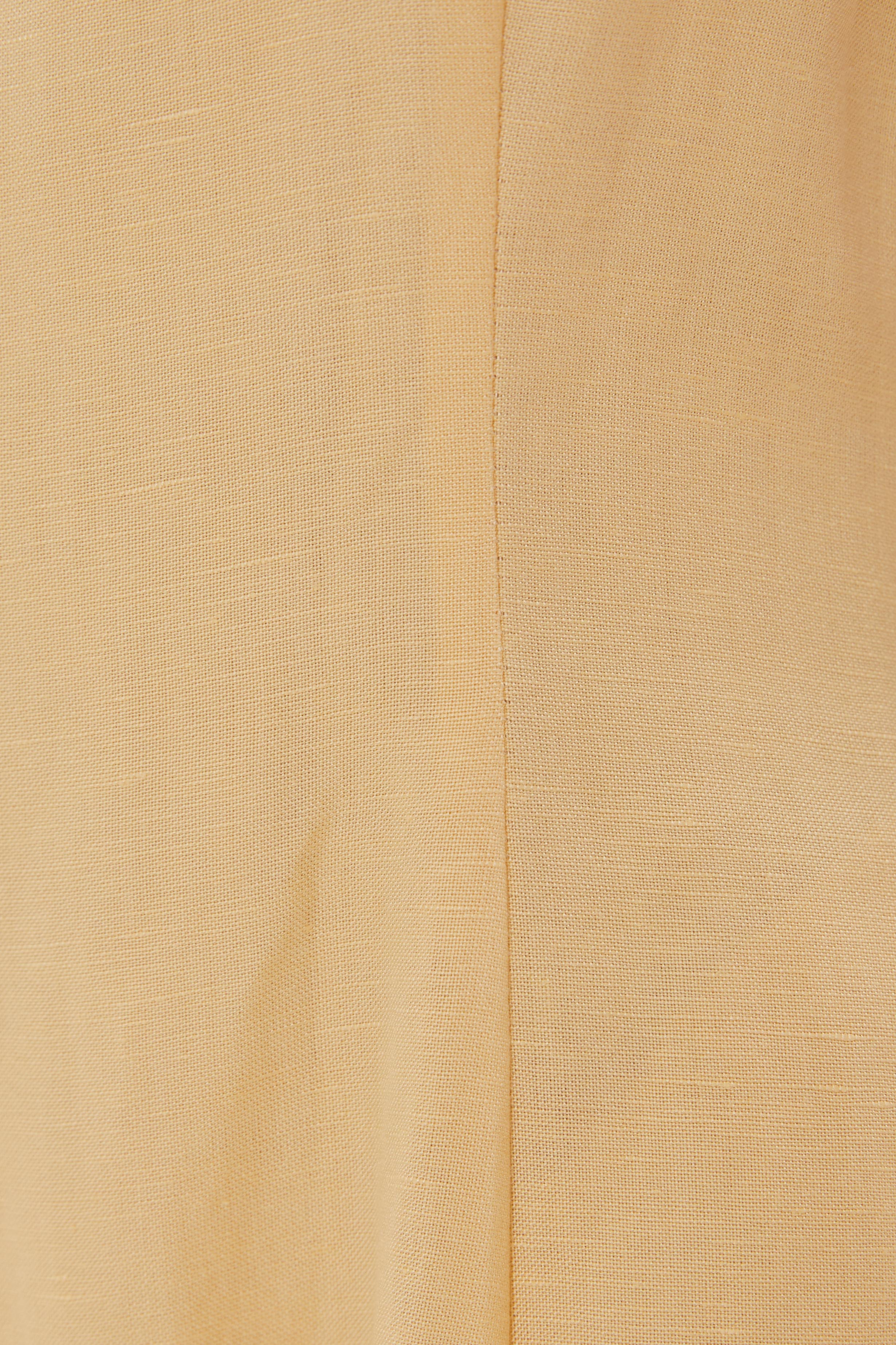 Scoop Neck Flare Dress in Pale Yellow
