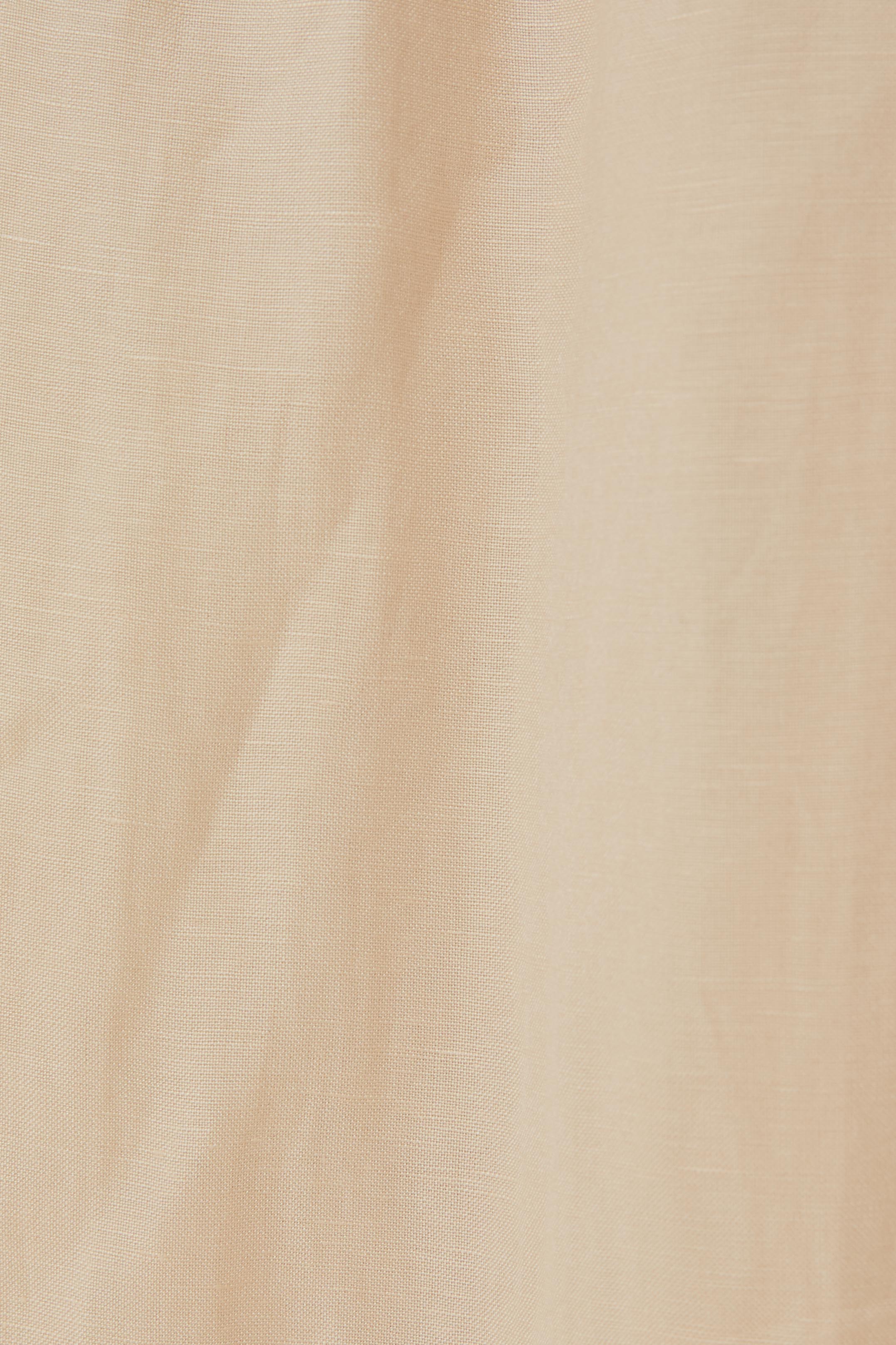 Tie-Front Bustier Midi Dress in Natural