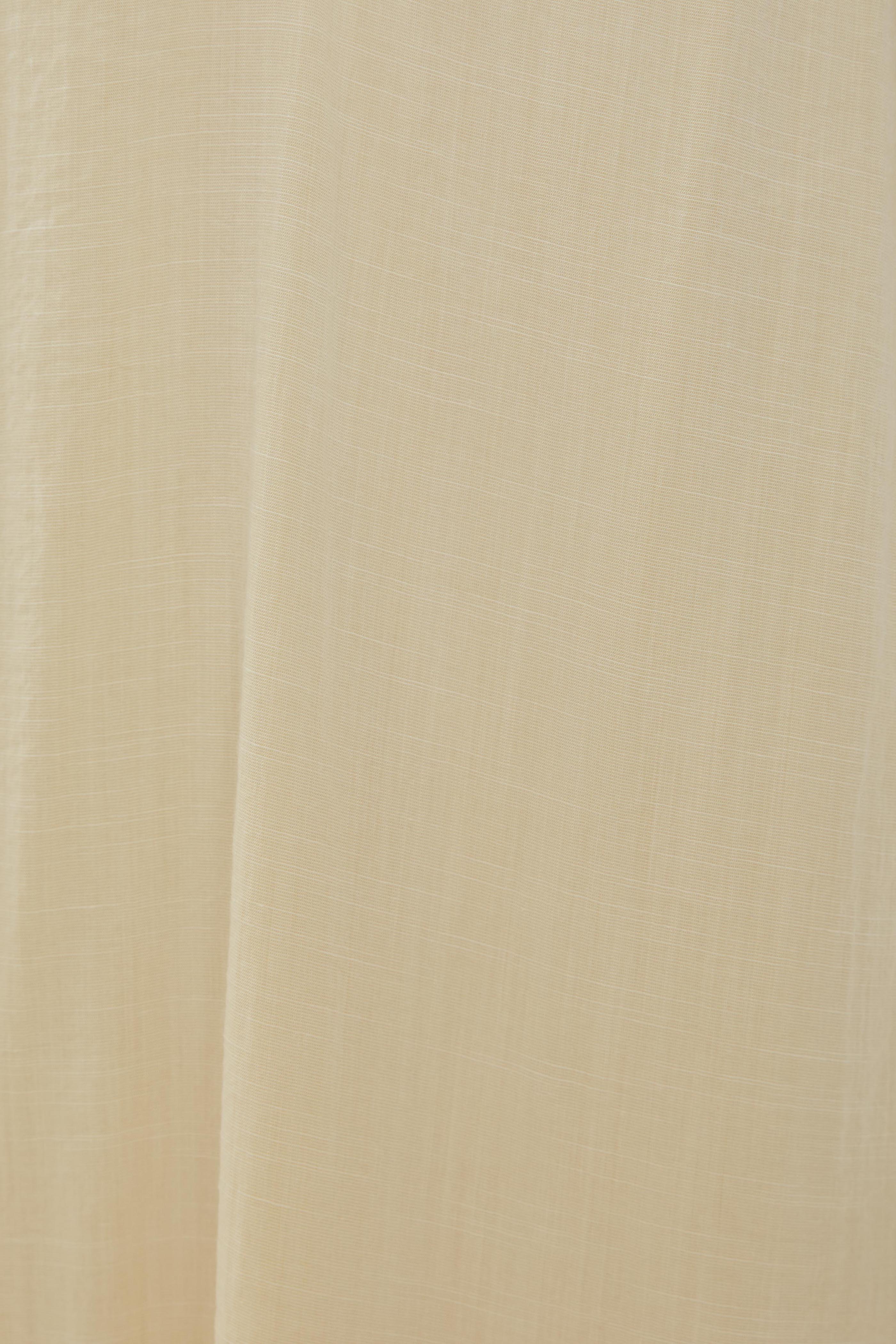 Pleated V Neck Dress in Natural
