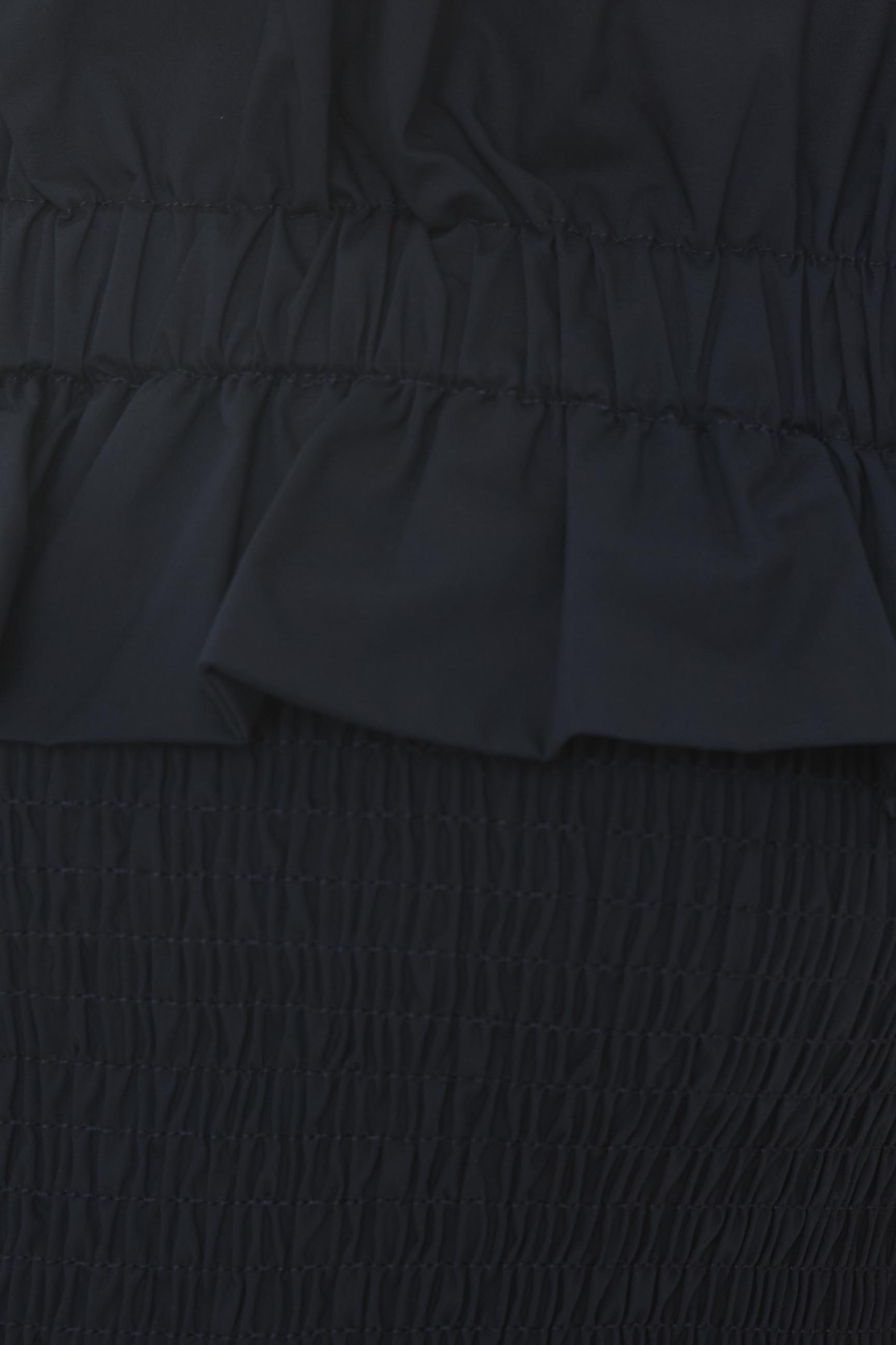 Off Shoulder Dress with Ruffles in Midnight